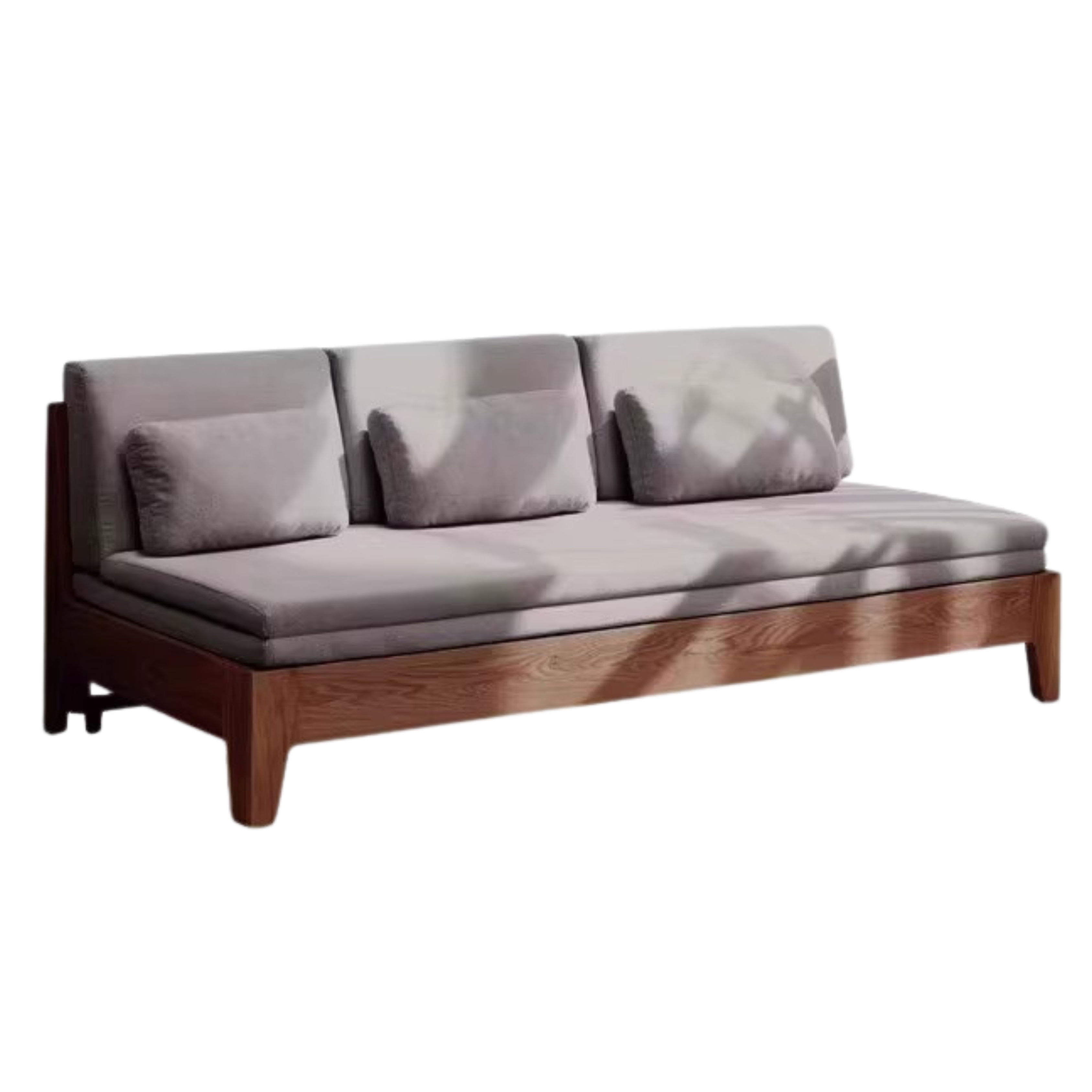 Solid Oak Wood Sofa Bed - Foldable & Convertible for Living Room, Guest Room, or Small Spaces - Multi-Functional Furniture for Comfort & Style