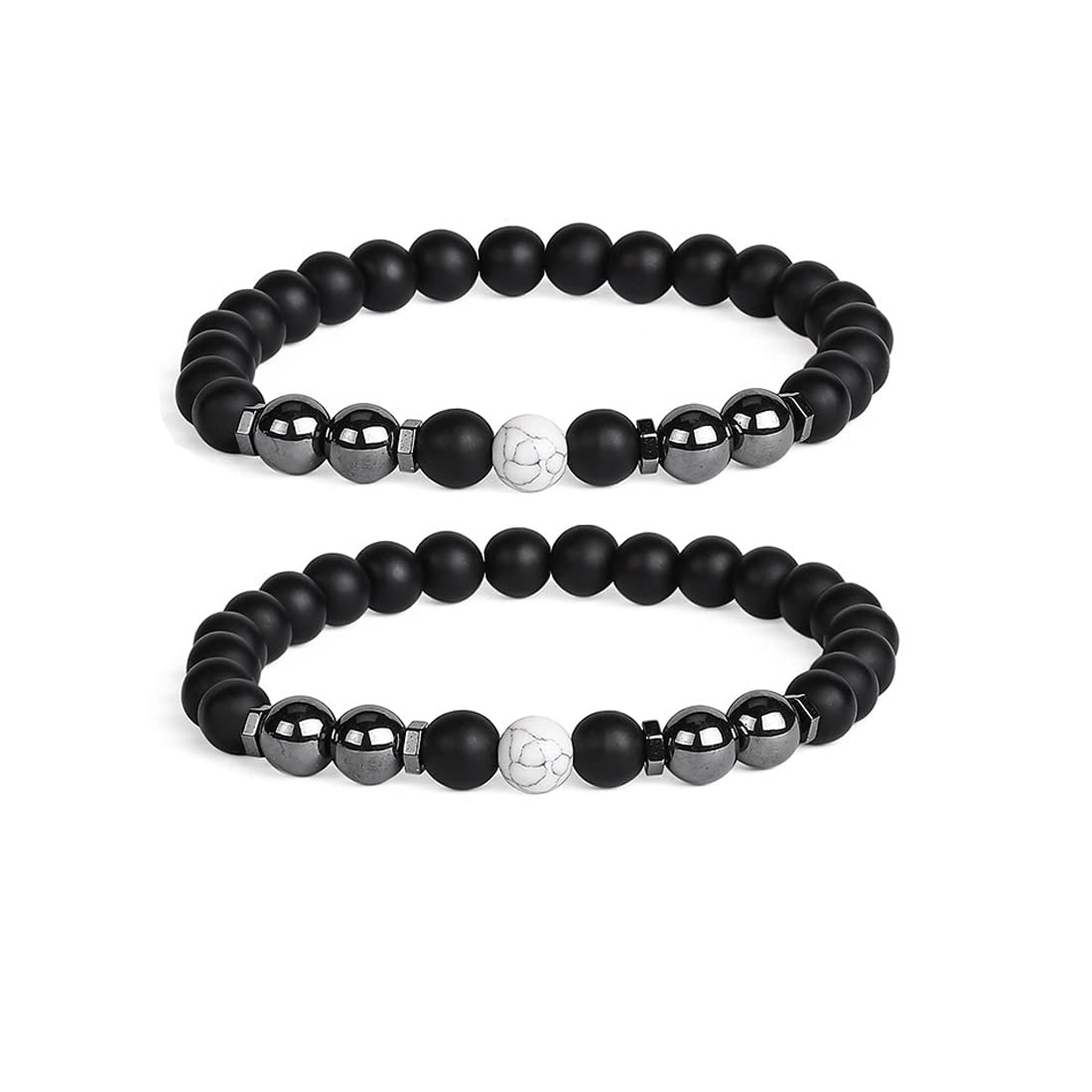 4PCS Black Obsidian Anklet & Bracelet Set - Anti-Swelling, Lymphatic Drainage, Anti-Anxiety Healing Stone Jewelry for Women & Men - Perfect for Yoga, Meditation & Stress Relief