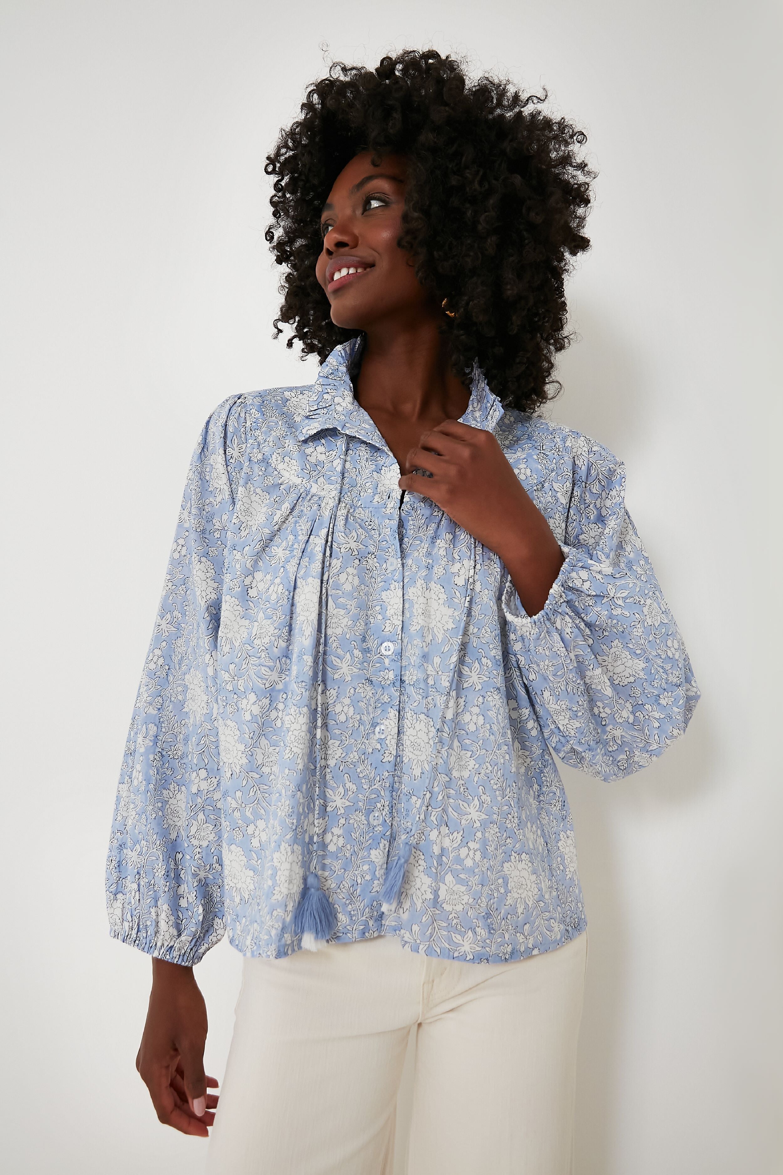 Stylish Blue Multi Georgia Top for Women - Trendy Casual & Party Wear - Perfect for Everyday Outfits, Dates & Special Occasions