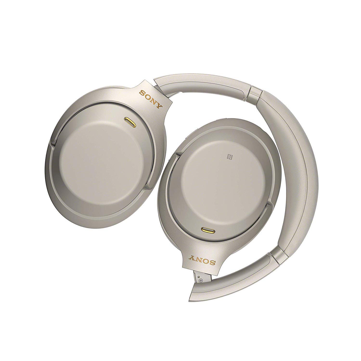 Sony WH-1000XM3 Wireless Bluetooth Noise Cancelling Over-Ear Headphones with Mic - Silver (Renewed) | Premium Sound for Travel, Work & Music Lovers