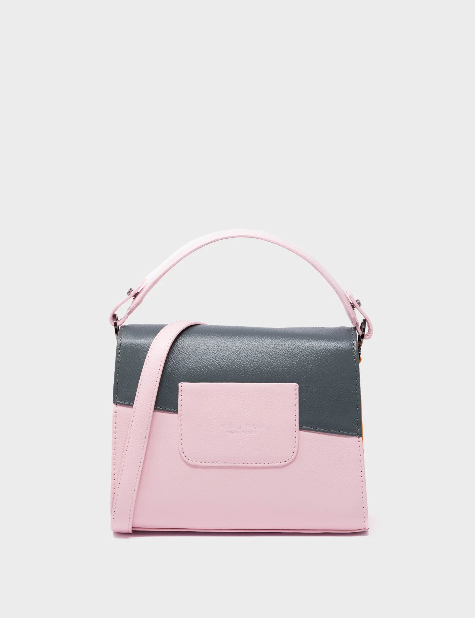 Anastasio Mini Crossbody Handbag for Women - Parfait Pink Genuine Leather with Floral Design, Perfect for Daily Use, Travel & Date Night