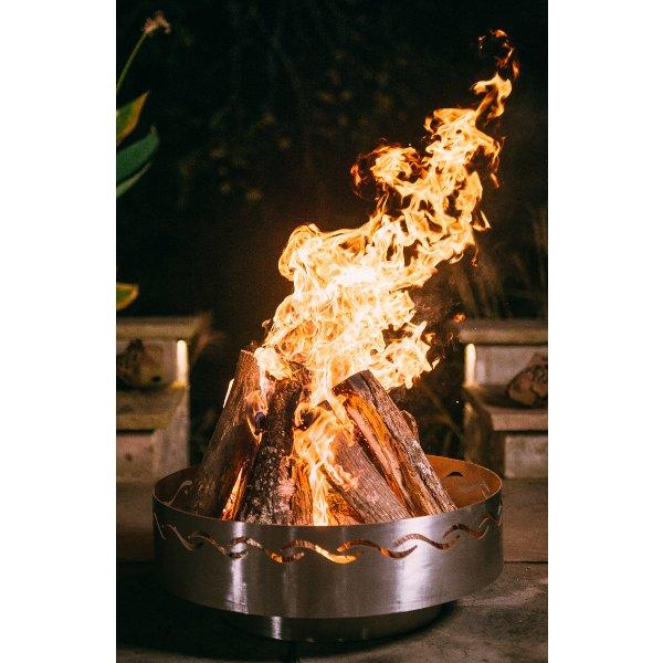 Fire Surfer Outdoor Fire Pit - Portable & Durable Steel Fire Bowl for Backyard, Camping, and Beach Bonfires - Perfect for Roasting Marshmallows & Relaxing Under the Stars