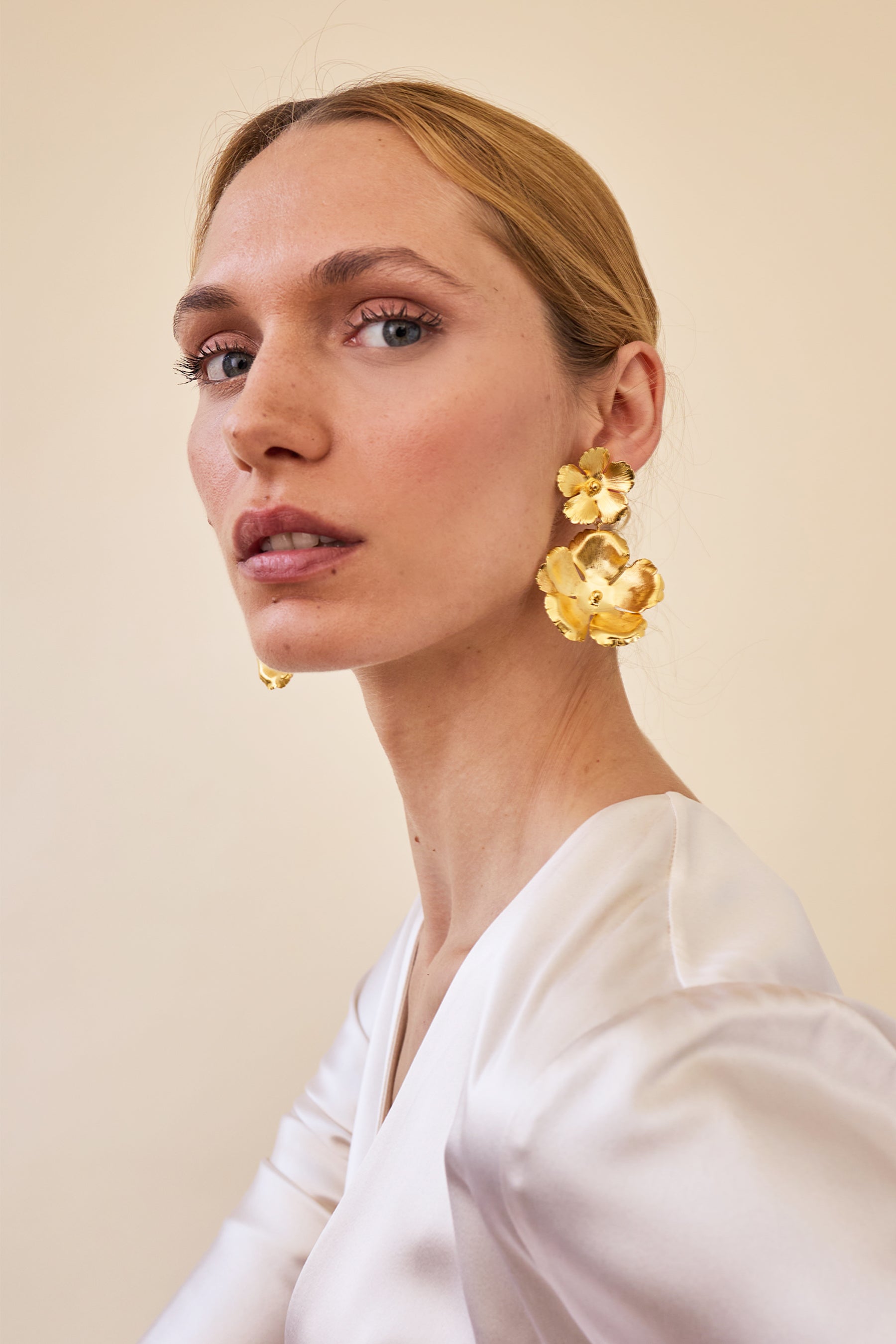 Eden Floral Earrings for Women - Elegant Handmade Flower Dangle Earrings - Perfect for Weddings, Parties & Everyday Wear