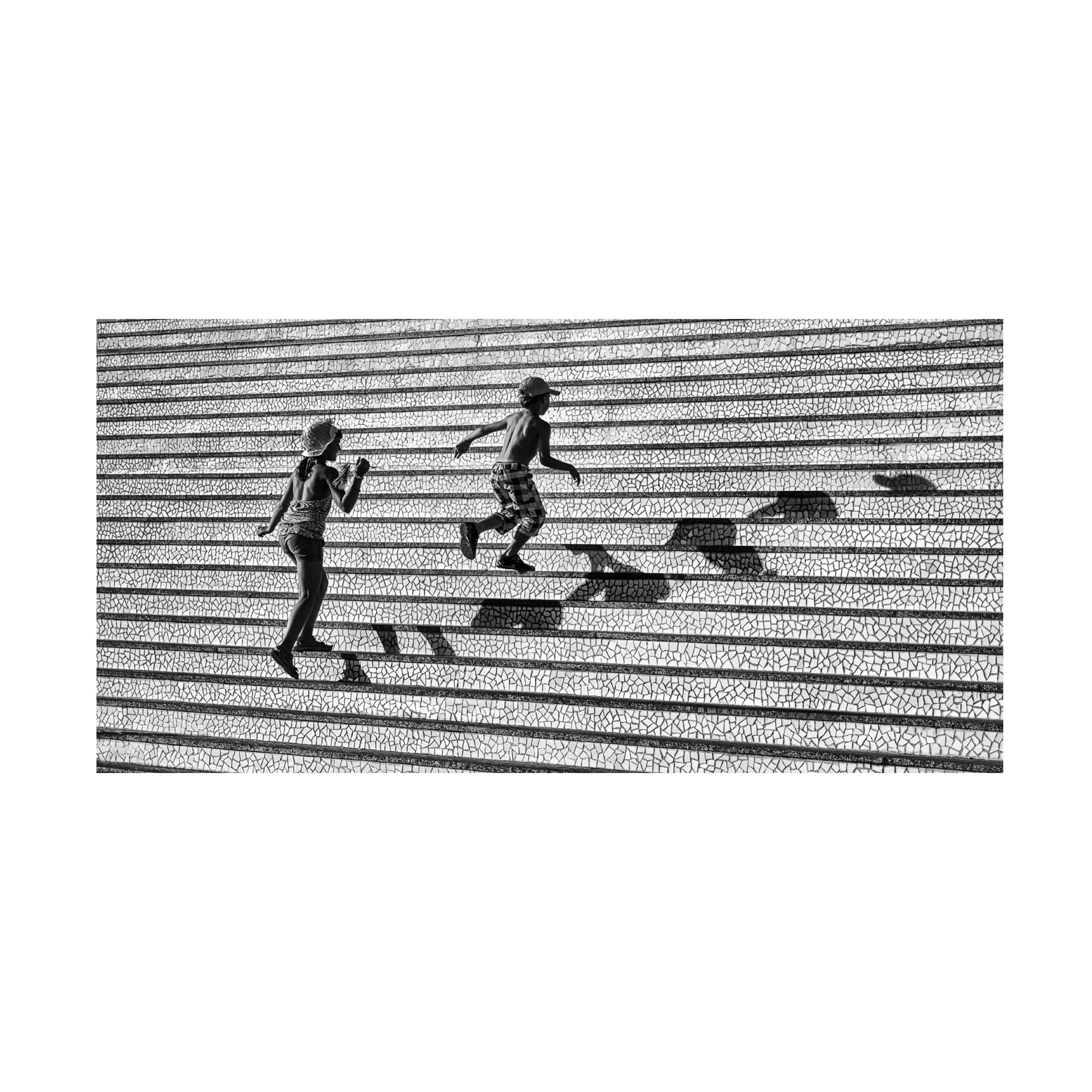 Trademark Fine Art 'On The Stairs' Canvas Wall Art by Juan Luis Duran - Modern Home Decor for Living Room, Bedroom & Office