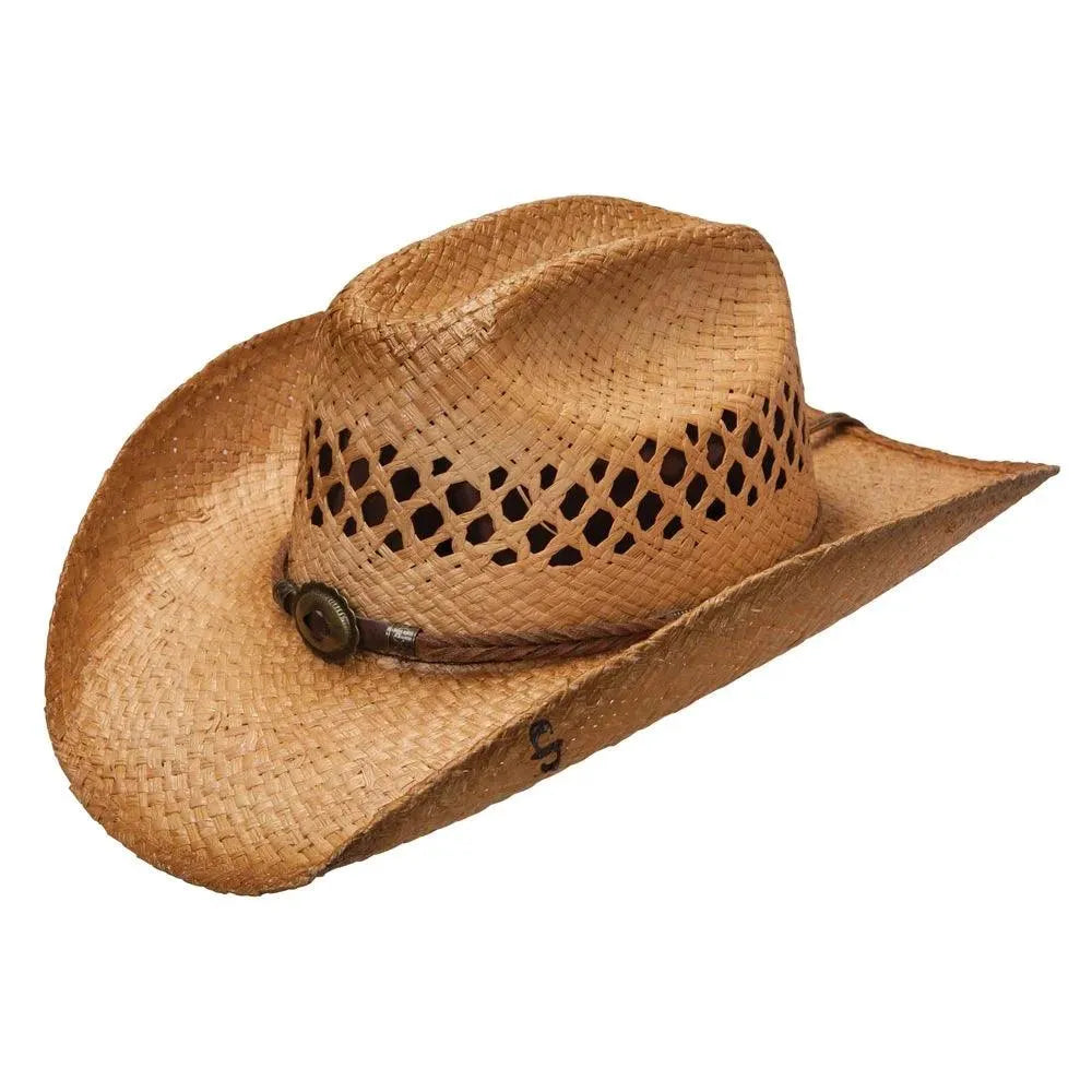 Stetson Big River Shapeable Straw Cowboy Hat for Men & Women - Summer Outdoor Sun Protection - Perfect for Rodeo, Beach, and Country Music Festivals