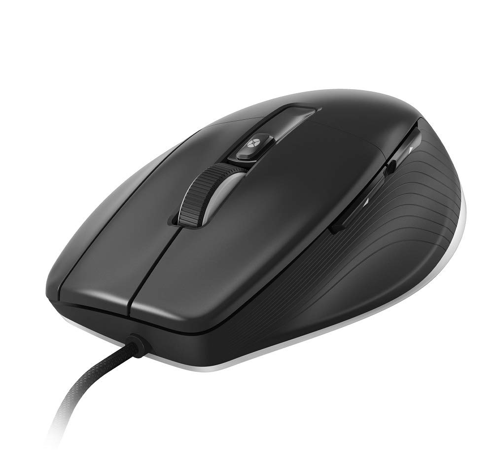 3Dconnexion CadMouse Pro - Ergonomic Optical USB Mouse for CAD Designers (Right-Handed, Black) | Perfect for 3D Modeling, Engineering & Architectural Design Workstations
