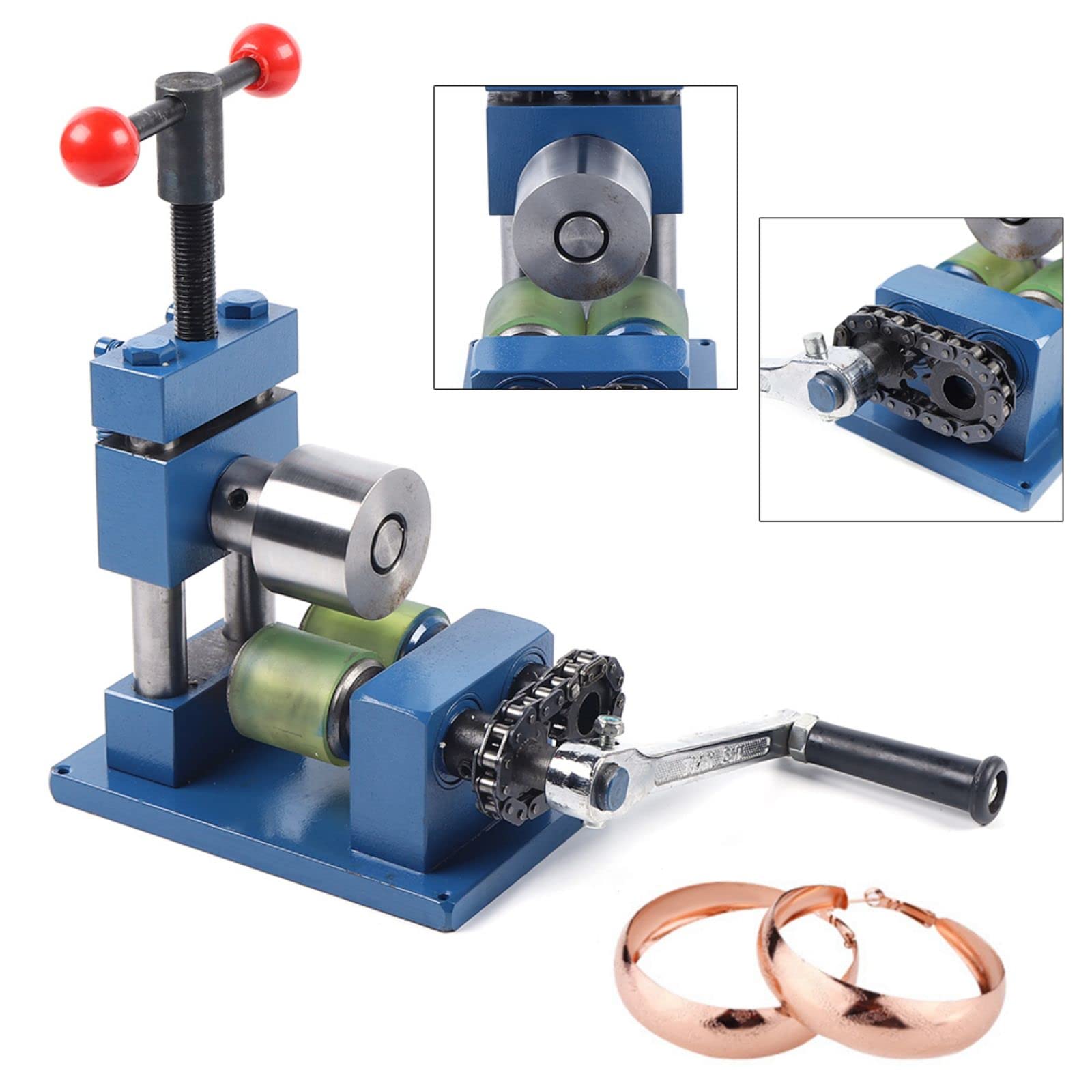 Multi-Function Hand Crank Ring Bracelet Bending Machine | 2-in-1 Press Brake & Forming Tool for Jewelry Making | DIY Craft, Metalworking & Professional Goldsmithing