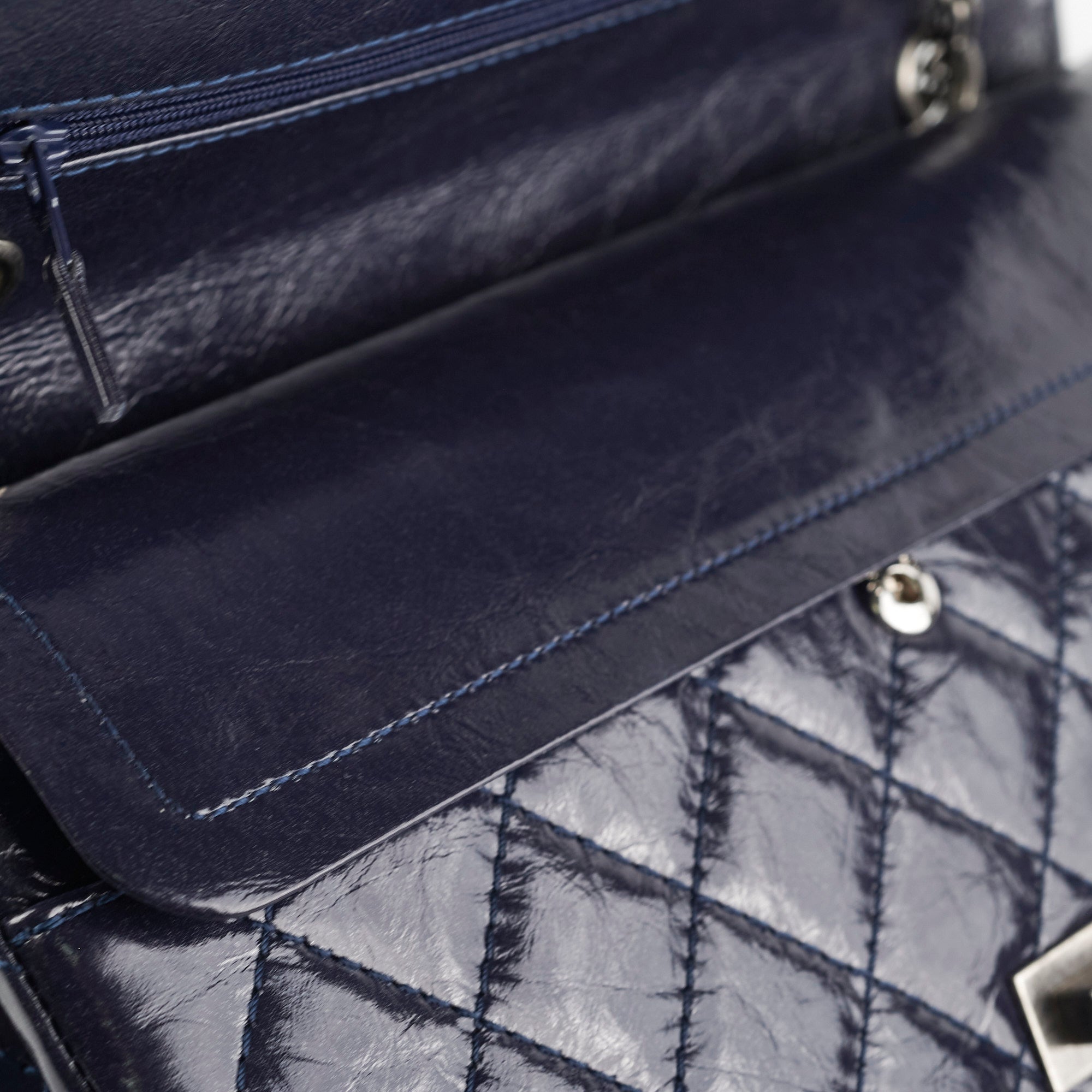 Chanel Reissue 226 Handbag - Shiny Navy Blue Calfskin Leather Crossbody Bag for Women | Perfect for Work, Evening Events & Luxury Fashion Accessories