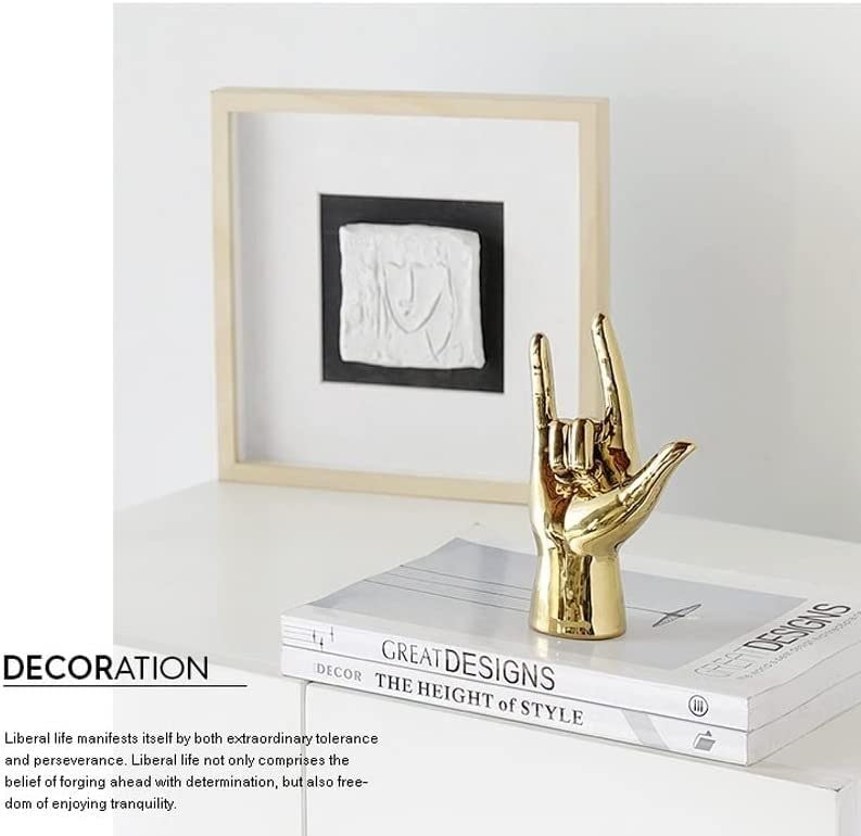 Funny Hand Gesture Sculpture - Unique Home & Office Decor, Shelf & Desk Accessory for Living Room | Perfect Gift & Conversation Starter for Parties & Workspaces
