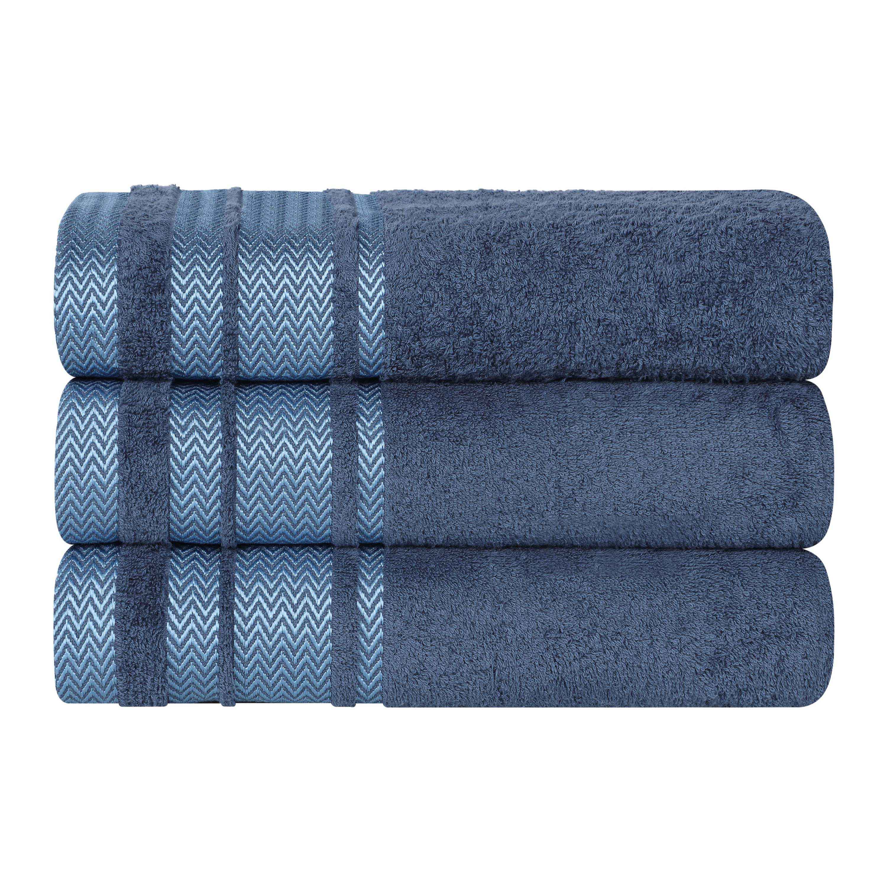 Premium Hays Cotton Soft Medium Weight Bath Towel Set of 3 - Ultra Absorbent & Quick Dry - Luxury Spa & Bathroom Essentials for Home, Hotel, Gym Use