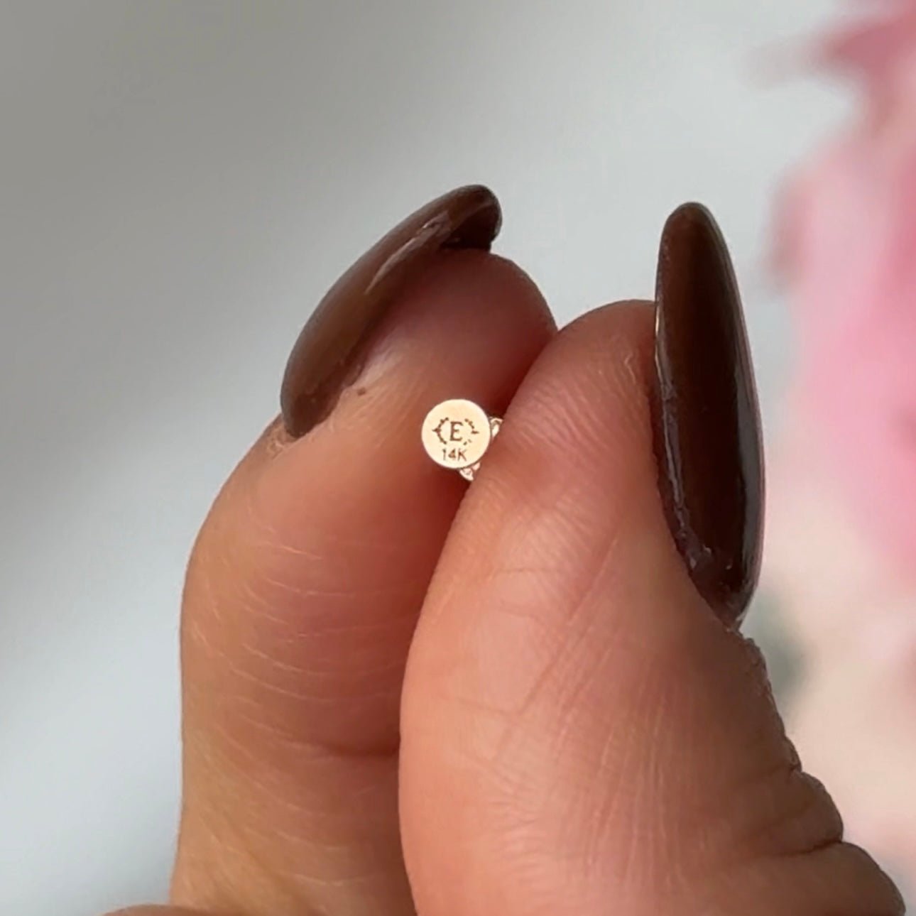 14K Rose Gold Diamond Four Petal Flower Stud Earrings - Dainty Floral Jewelry for Women, Perfect for Weddings, Date Nights & Everyday Elegance