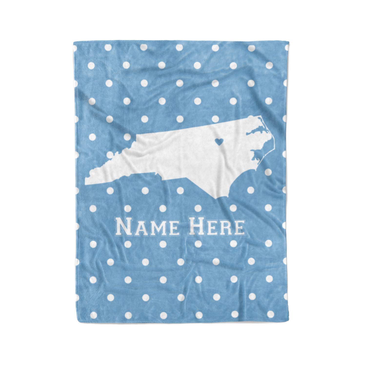Custom Personalized Fleece Throw Blanket with Family Name - North Carolina State Pride Series Chapel Hill Edition - Soft Cozy Blanket for Home, Dorm, Travel & Gifts - Perfect for Snuggling on Couch, Bed or Outdoor Adventures