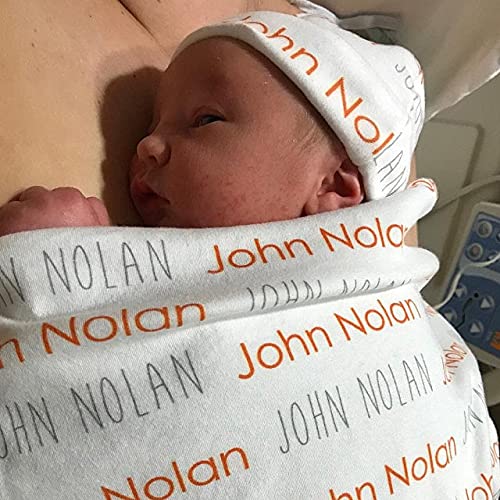 Personalized Baby Blanket with Name - Custom Embroidered Soft Blankets for Newborn Boys & Girls | Perfect Baby Shower Gift, Christening Present & New Mom Gift for Christmas