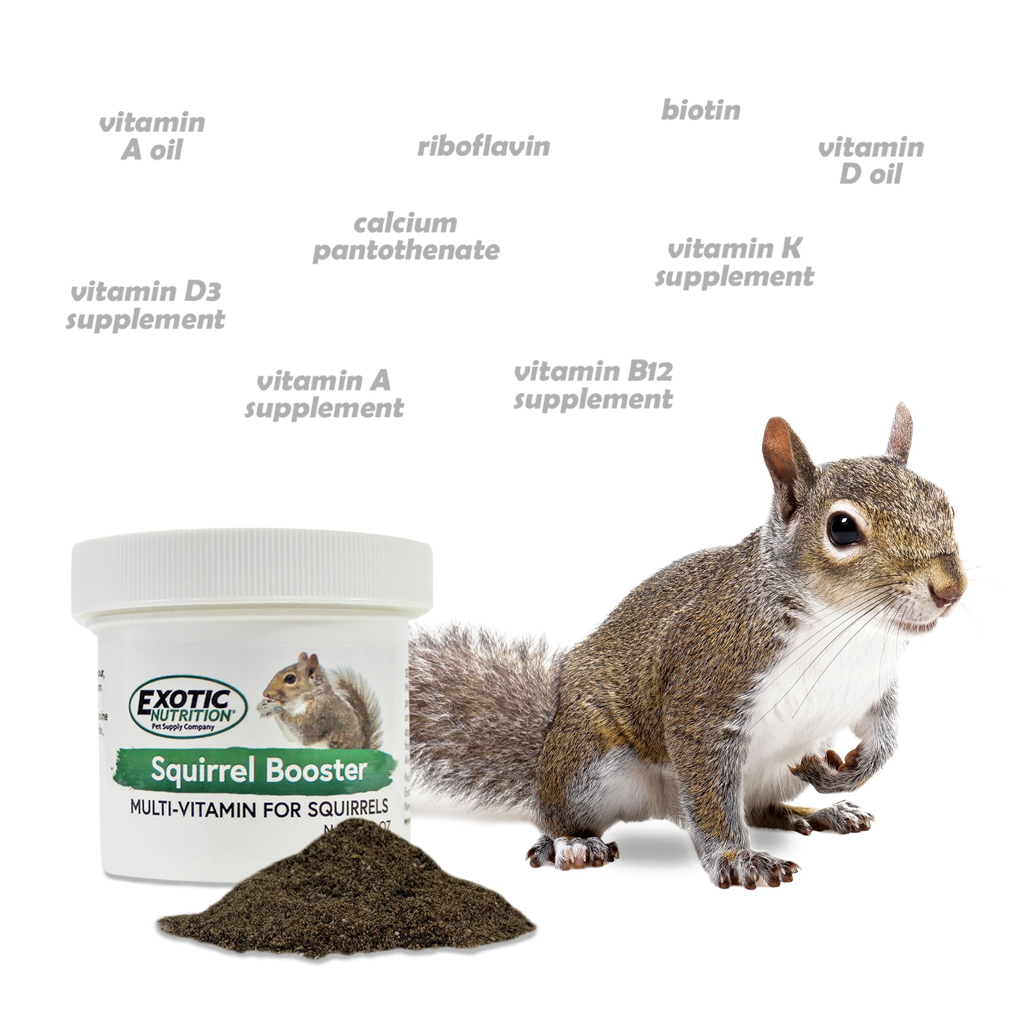 Squirrel Booster Multivitamin Supplement for Small Pets - Supports Immune System & Energy Levels - Ideal for Squirrels, Hamsters & Rodents - Perfect for Daily Nutrition & Active Playtime