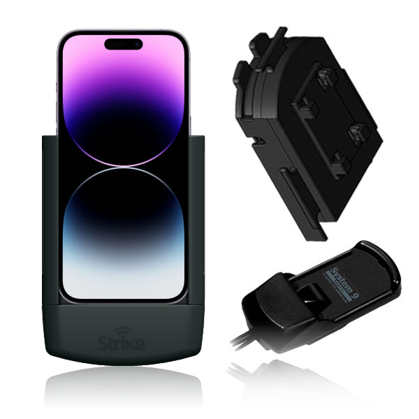 iPhone 14 Pro Mounting Solution for Bury System 9 with Strike Alpha Cradle & Adapter - Perfect for Truck, Police & Emergency Vehicle Installations