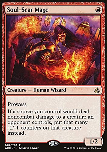 Magic: The Gathering Singles - MTG Soul Scar Mage 148 (Red) - Amonkhet AKH AKH148 - Collectible Trading Card for Deck Building & Strategy Games