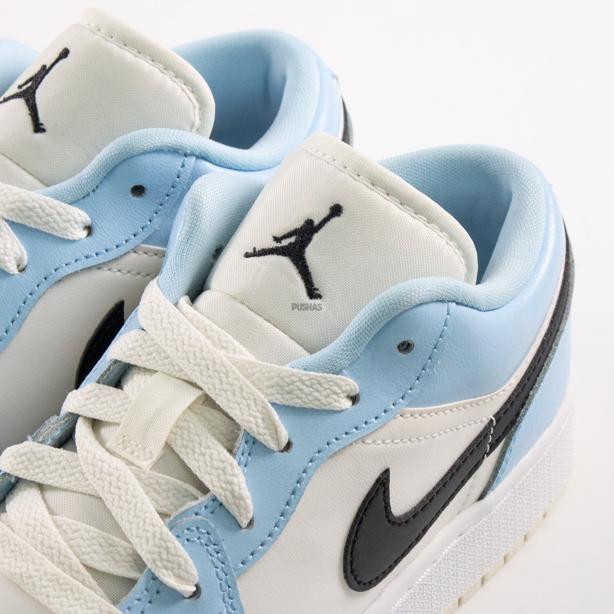 Air Jordan 1 Low 'Ice Blue Black' GS Sneakers for Girls (2022) - Lightweight Basketball Shoes for School, Sports & Casual Wear