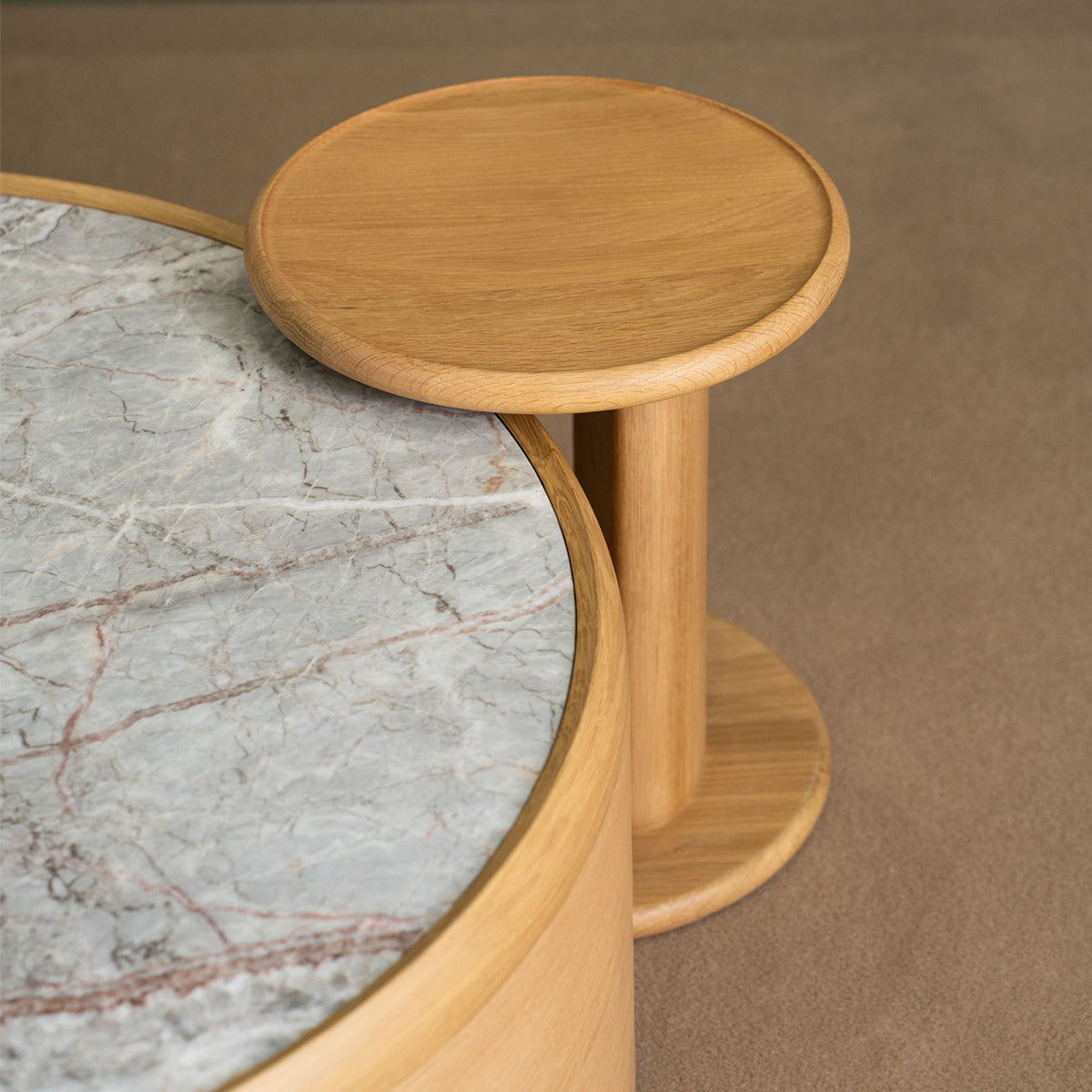 Fletcher Round Side Table - Modern Small Accent Table for Living Room, Bedroom, or Office - Perfect End Table, Nightstand, or Coffee Table Companion