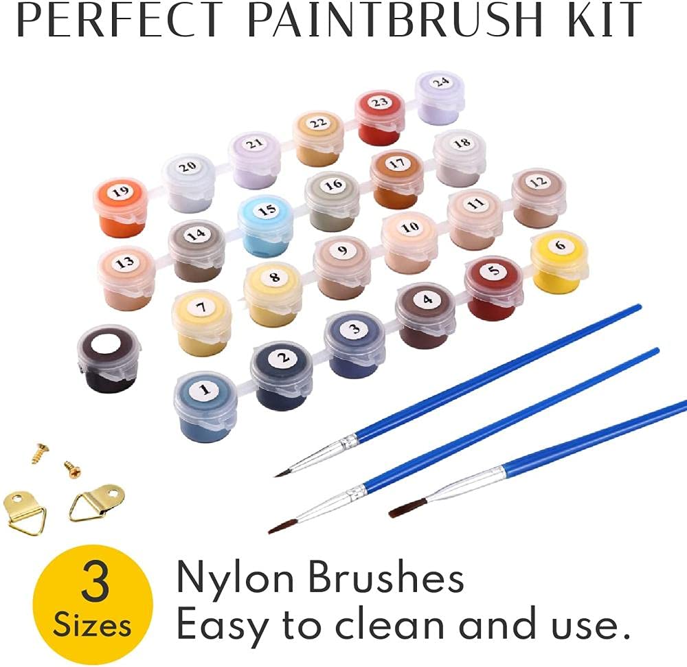 Jesus Christian Religious Savior Paint by Numbers Kit for Kids & Adults - Beginner Drawing with Brushes - Perfect for Christmas Decor, Home Decorations & Thoughtful Gifts | Ideal for Family Bonding, Sunday School Activities & Holiday Crafting