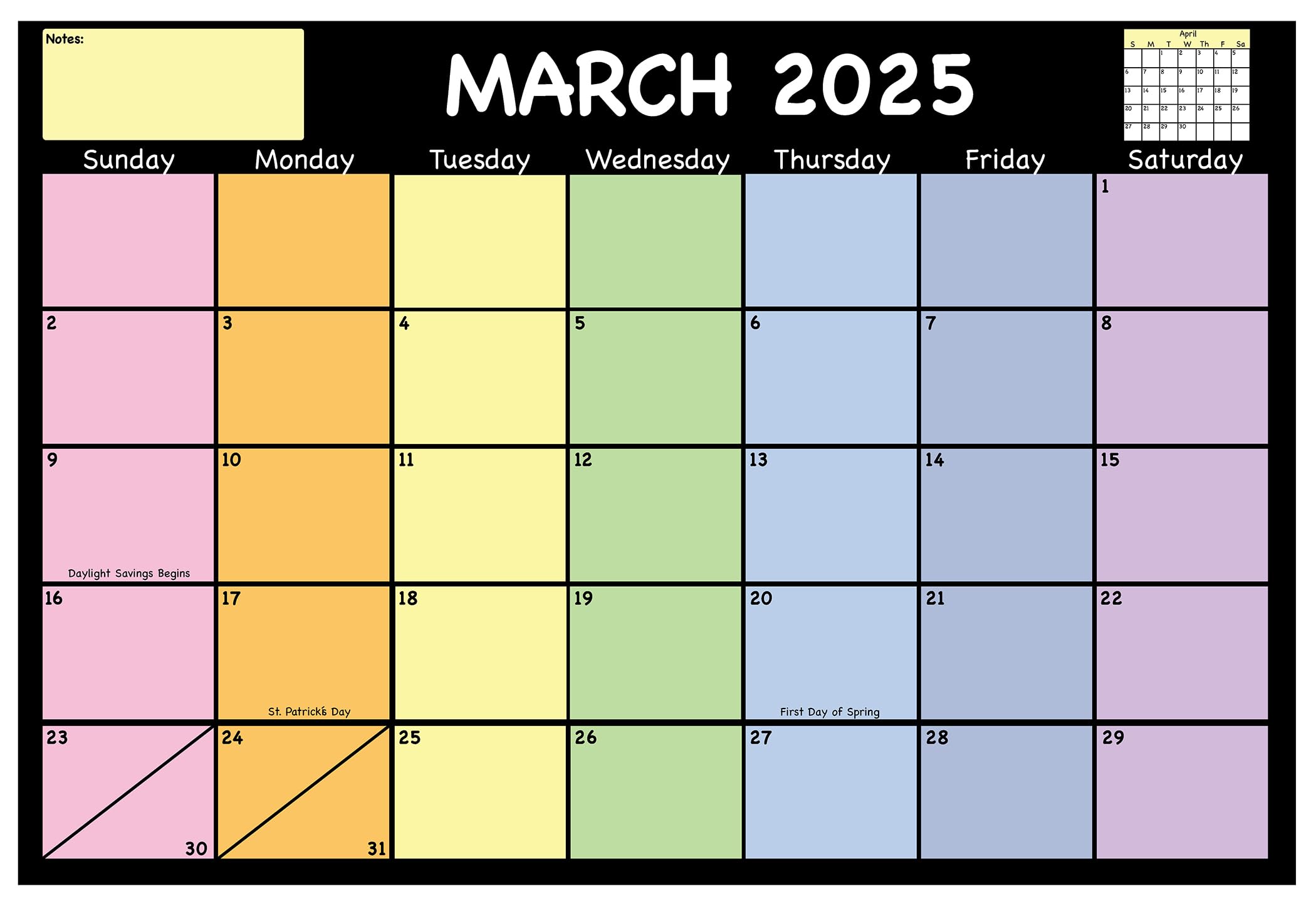 Set of 2 Chalkboard Design 2024-2025 Academic Year Wall & Desk Calendars (August 2024-July 2025) - 13