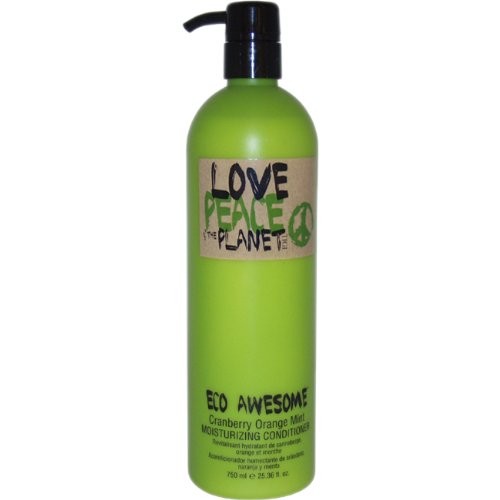 TIGI Love, Peace and the Planet Eco Awesome Conditioner - Cranberry Orange Mint Scent, 25.36 Oz | Sulfate-Free, Vegan & Cruelty-Free Hair Care for Dry, Damaged Hair | Perfect for Daily Use & Salon-Quality Results at Home