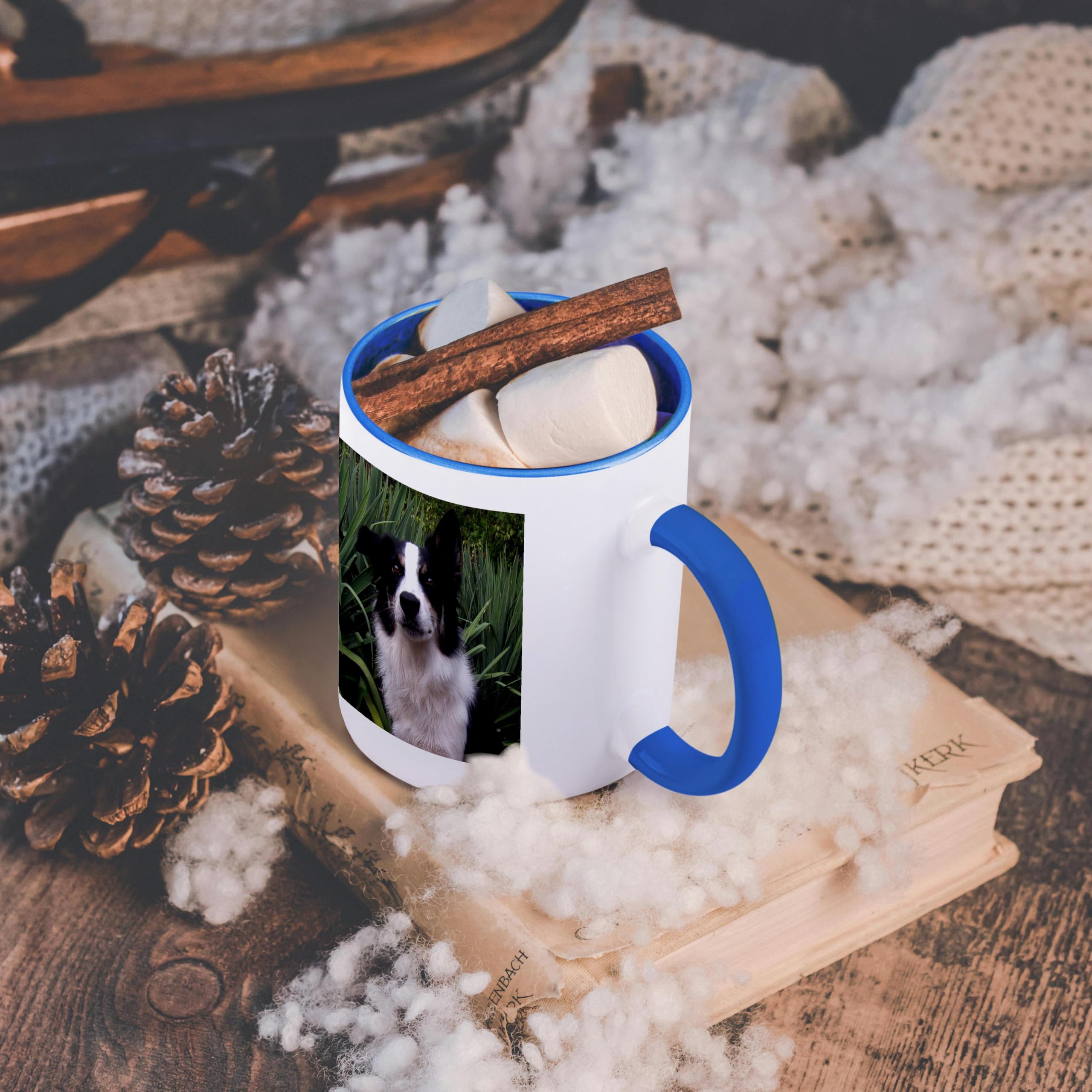 3D Rose Blue and White Ceramic Coffee Mug - 11 oz Insulated Cup for Hot & Cold Drinks - Perfect for Home, Office, or Gifts