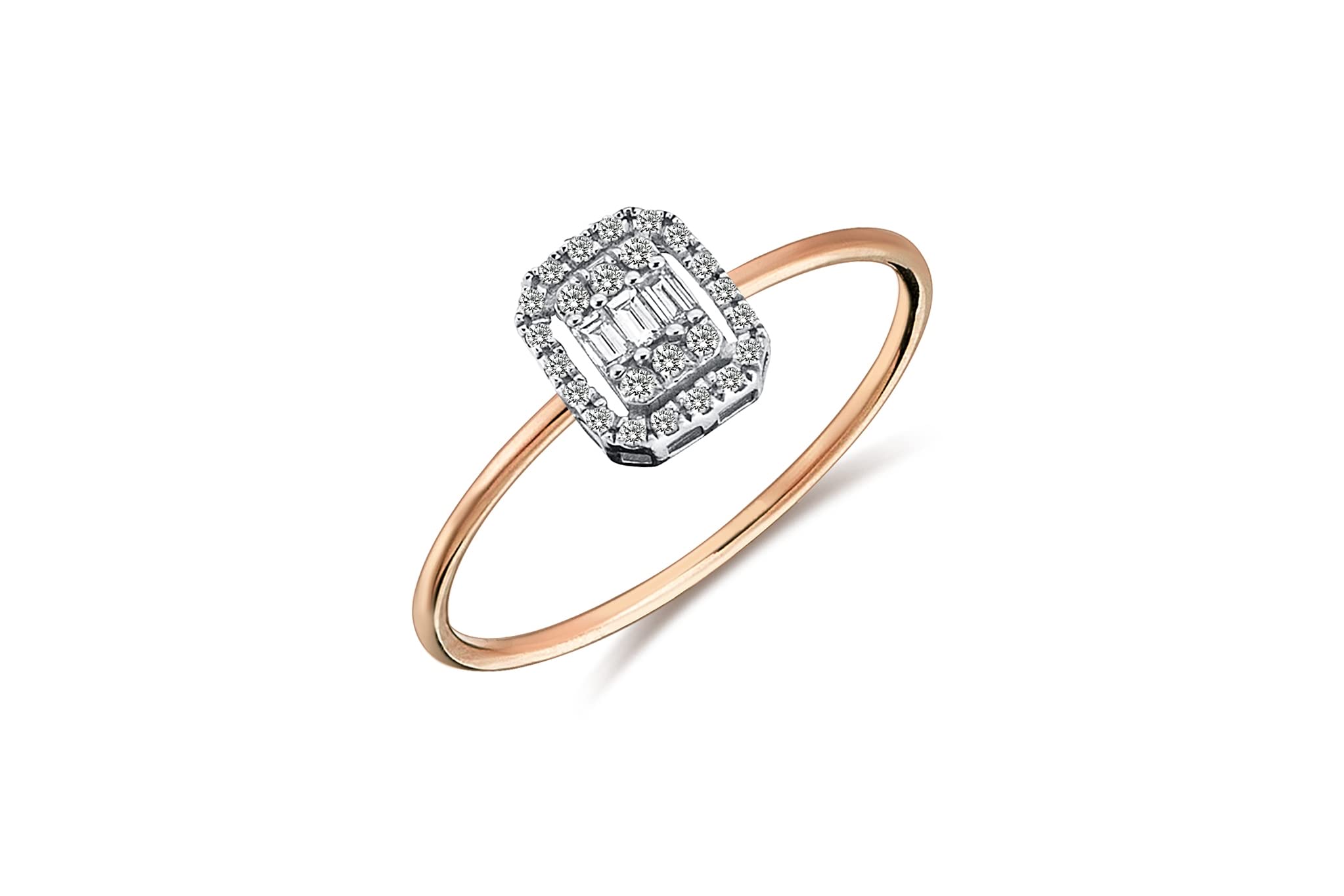 14K Solid Gold Baguette CZ Diamond Ring - Elegant Engagement, Anniversary & Promise Ring for Women | Delicate Wedding Band & Fine Jewelry Gift | Perfect for Proposals, Vows & Special Occasions