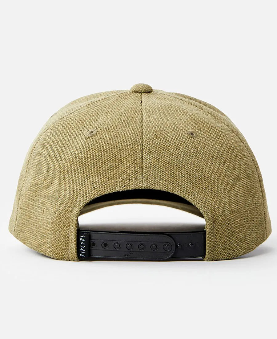 Rip Curl Hemp Snapback Cap - Adjustable Green Baseball Hat for Men & Women | Surfing, Beach, Outdoor Activities