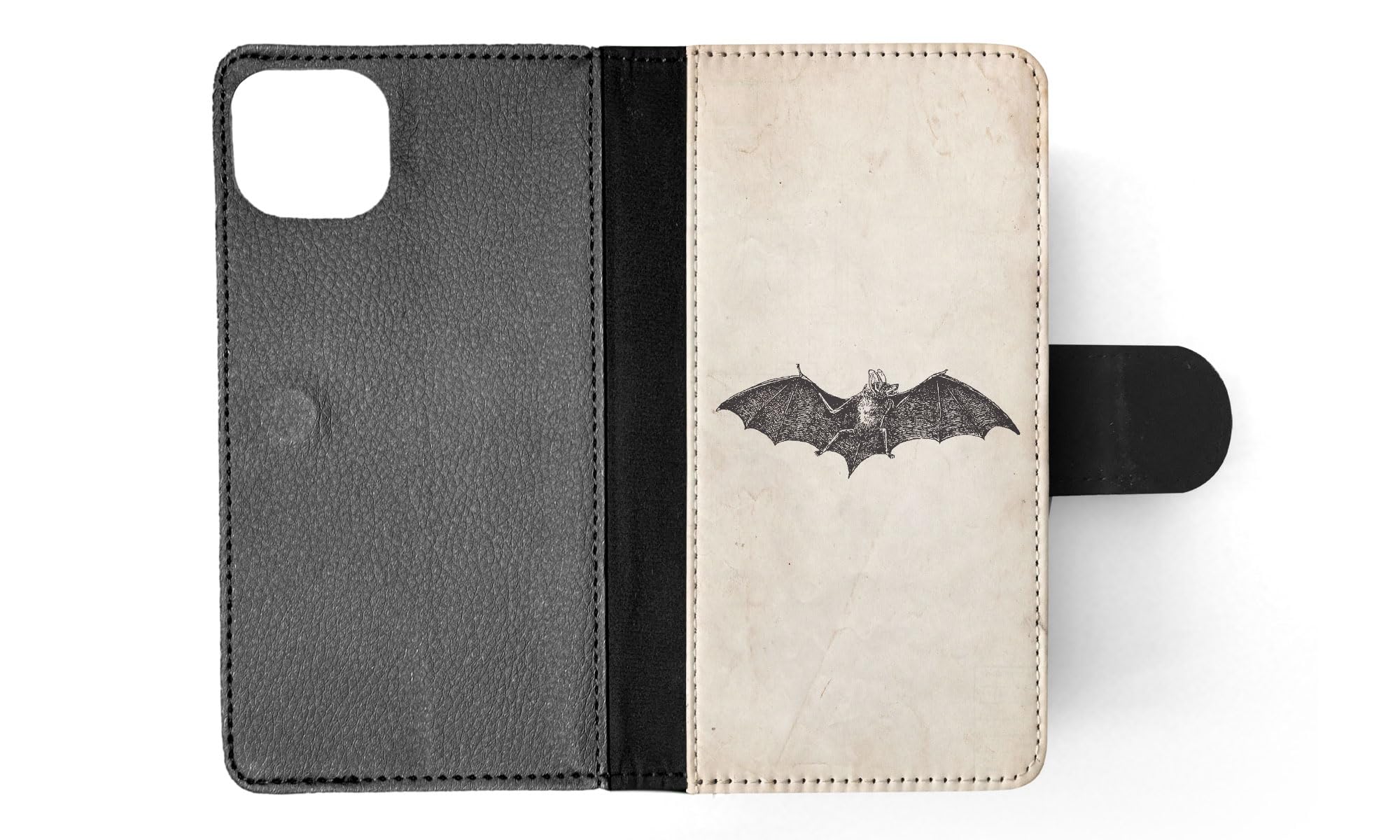 Carolina BAT FLIP Wallet Phone Case for Apple iPhone 15 Plus - Slim RFID Blocking Leather Cover with Card Slots (Perfect for Travel, Shopping & Everyday Use)