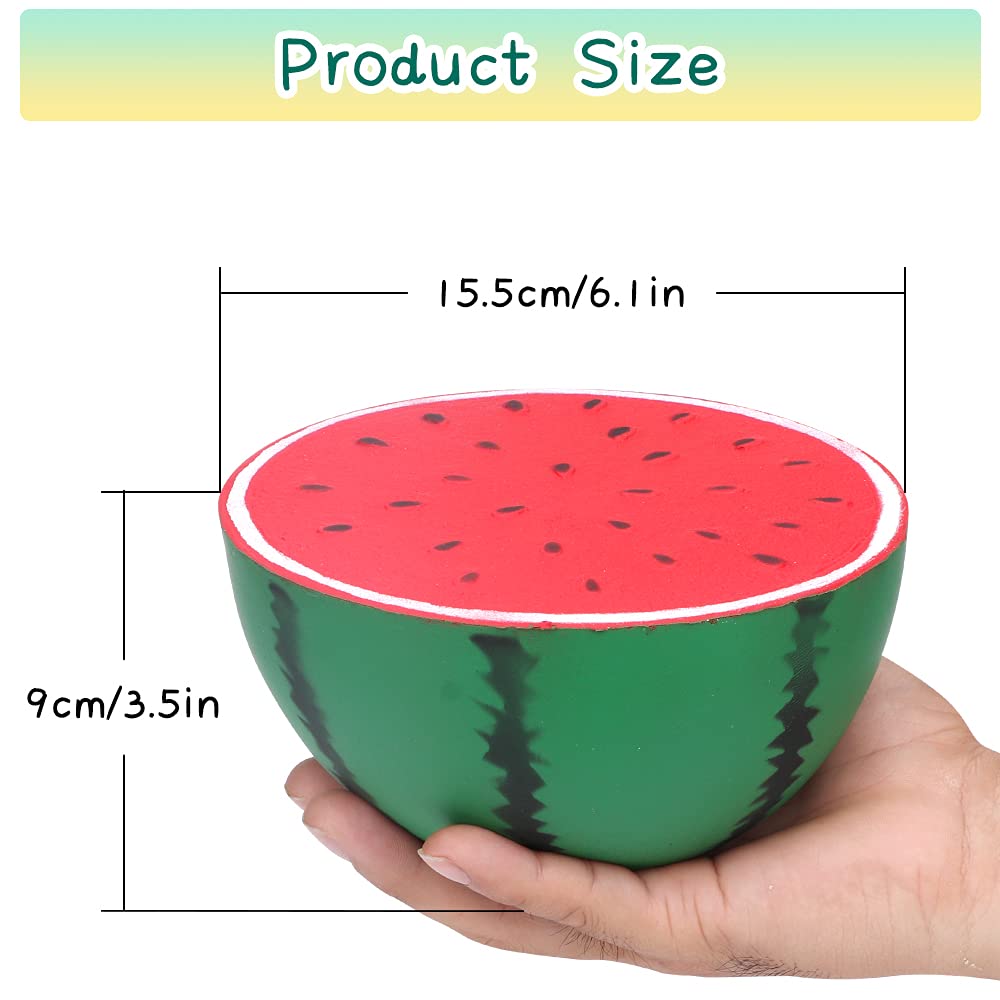 Half Watermelon Jumbo Squishy Fidget Toy - Sensory Push Bubble Popper, Slow Rising Stress Relief Squishy for Kids & Adults - Galaxy Starry Scented Squeeze Toy Gift for Anxiety Relief (Perfect for Office, Classroom & Travel Stress Relief)