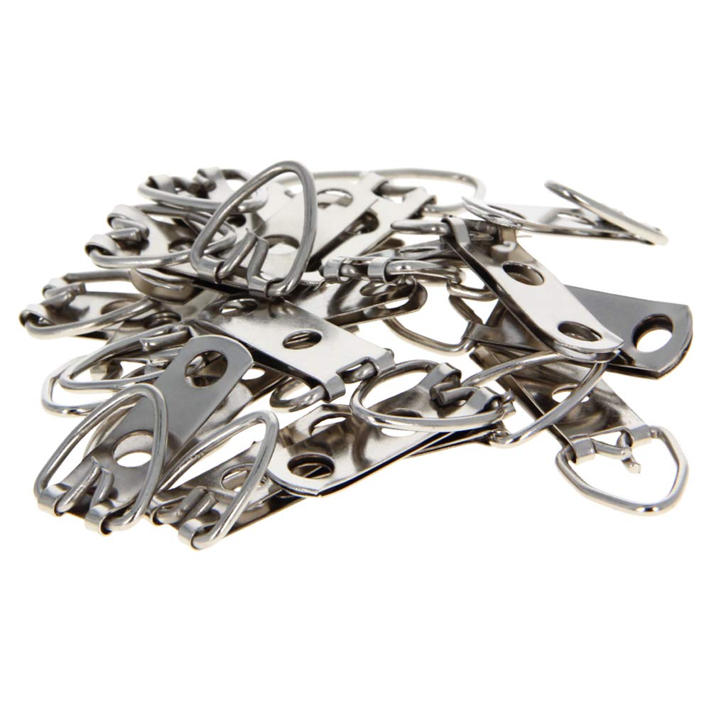 MroMax 100PCS Silver Ring Frame Buckles for Photo Hanging & Home Decor
