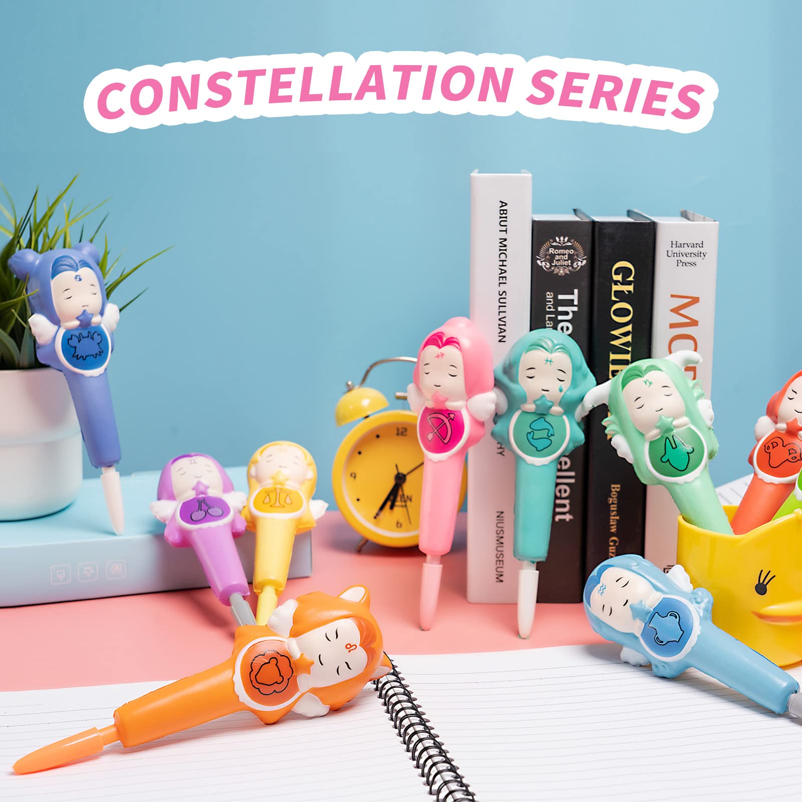 LemoHome Cute Squishy Gel Ink Animal Pens - Kawaii Stationery Set for Students & Kids - Stress Relief Sponge Pens with Replacement Refills (Black) - Perfect for School, Office & Gift Giving