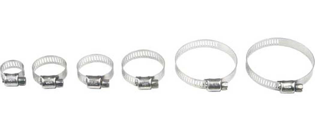 Helix Racing Hose Clamps 26-51MM (1-2 Inch) 10-Piece Set - Stainless Steel Worm Gear Clamps for Automotive, Marine & Industrial Applications - High Pressure Fuel, Coolant & Air Intake Hose Connections