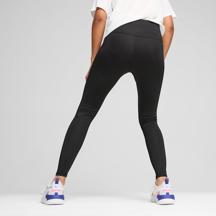 PUMA Women's EVOSTRIPE Black Workout Tights - High Waisted Yoga Pants for Running, Gym & Fitness Training