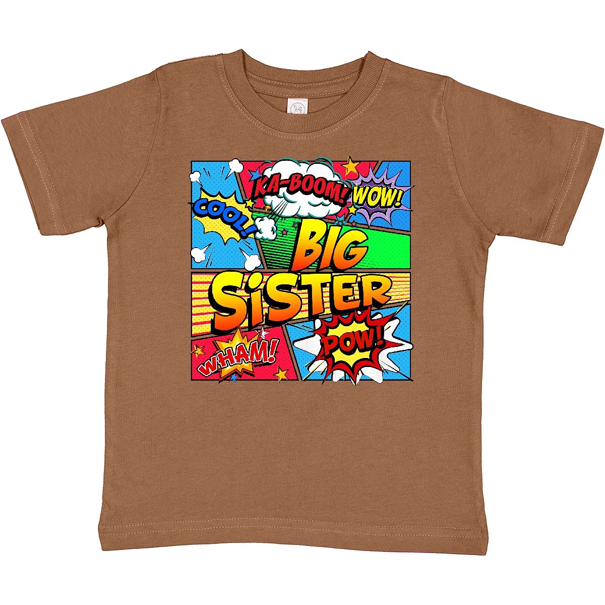 Inktastic Big Sister Comic Book Toddler T-Shirt - Cute Graphic Tee for Toddler Girls - Perfect for Sibling Matching, Family Photos & Everyday Play