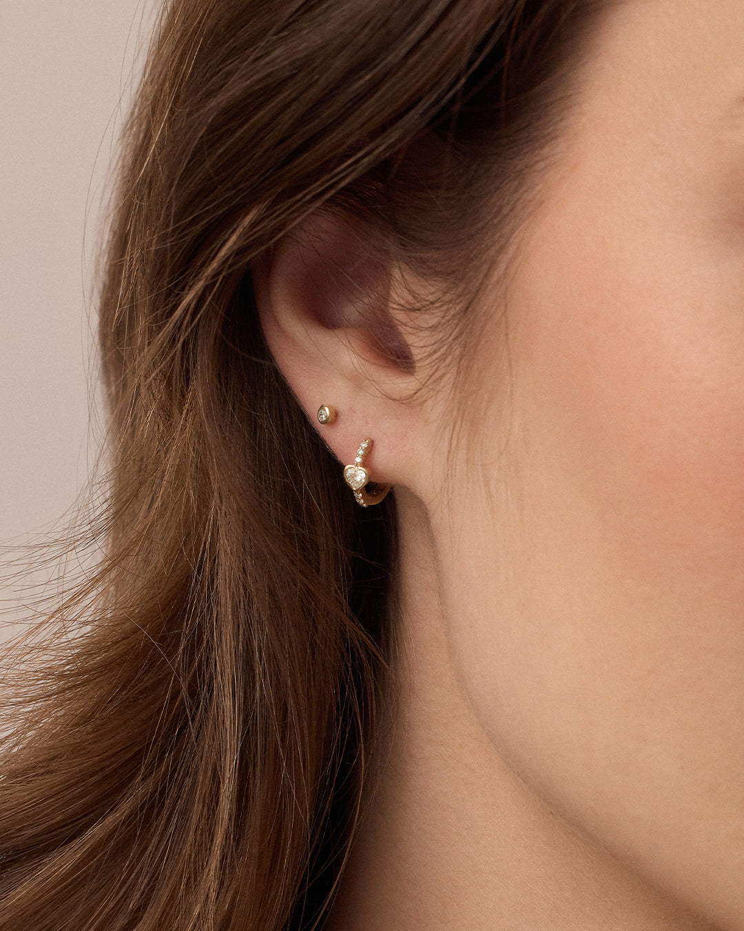 Lab Grown Diamond Heart Huggie Earrings for Women - Elegant & Hypoallergenic Jewelry for Everyday Wear & Special Occasions
