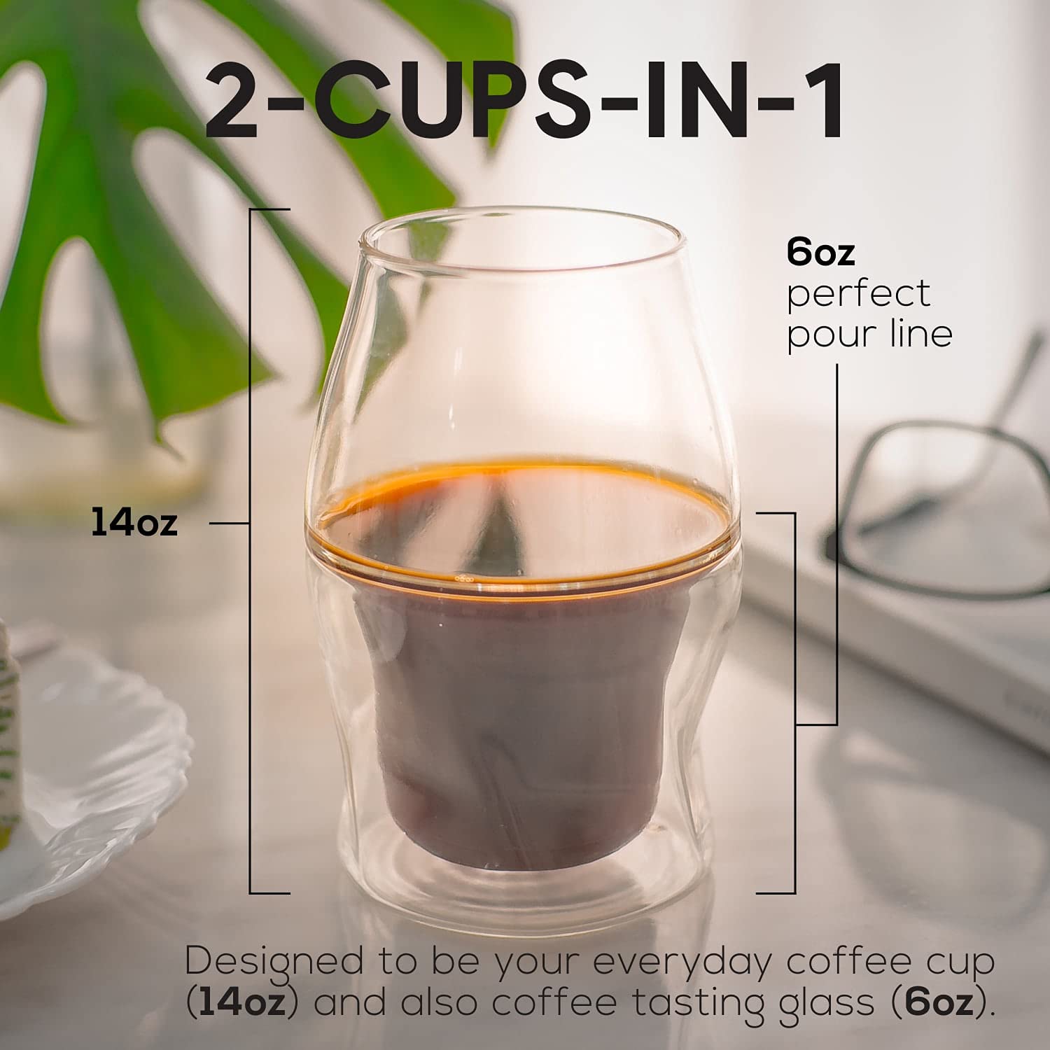 Premium AVENSI Coffee Enhancing Glassware Set - 3 Elegant Glasses (VIDA, SENTI, ALTO) with Felt Coasters, Polishing Cloth & Brewing Guide | Perfect for Specialty Coffee Tasting, Home Baristas & Gift Giving