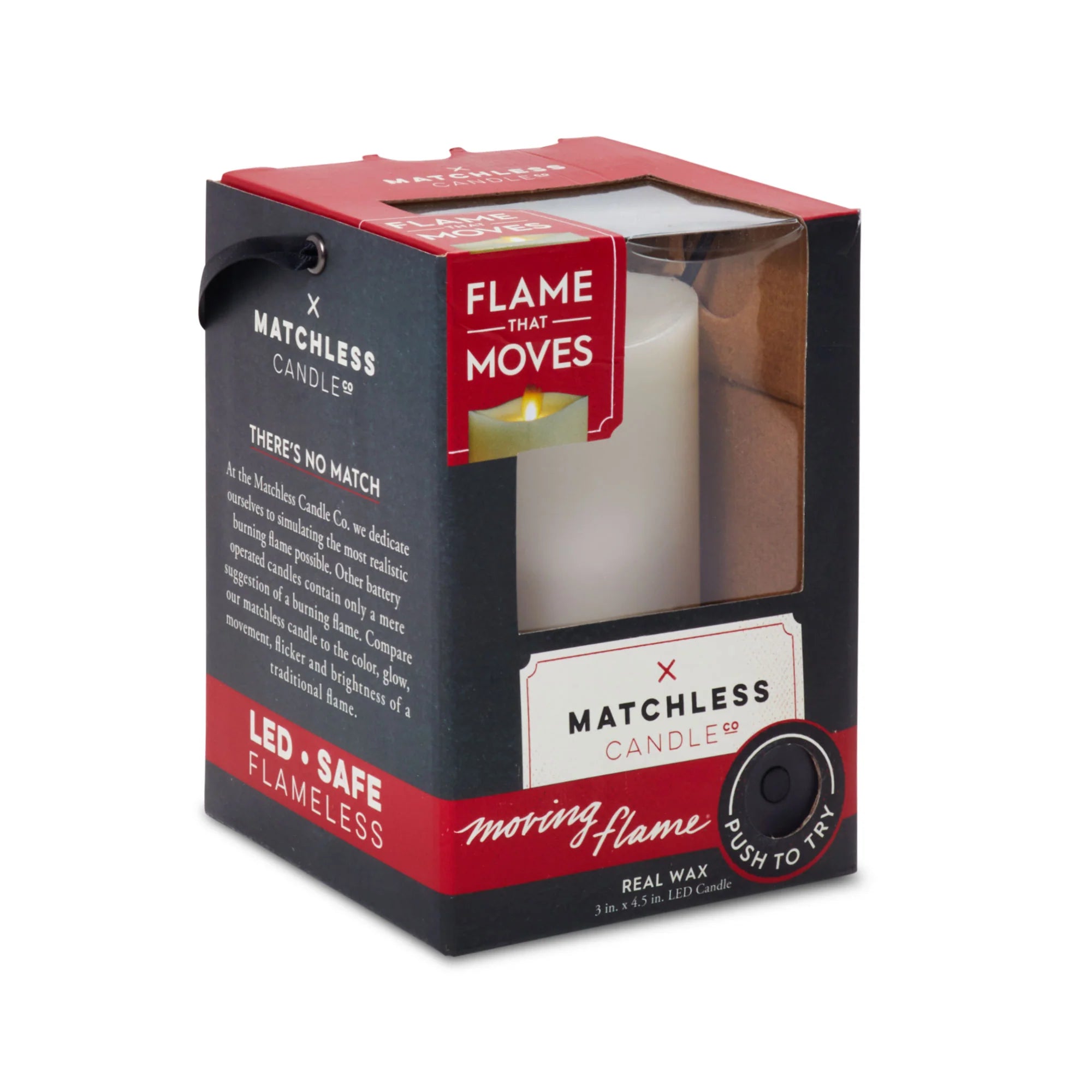 Matchless Candle Co Indoor LED Candle 7.6 x 11.4 cm - Flameless Battery Operated Decorative Candles for Home, Wedding, Party & Romantic Ambiance Lighting