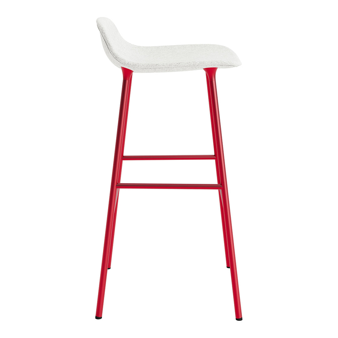 Modern Form Bar Stool with Metal Legs & Upholstered Seat - Perfect for Kitchen Islands, Home Bars & Commercial Use