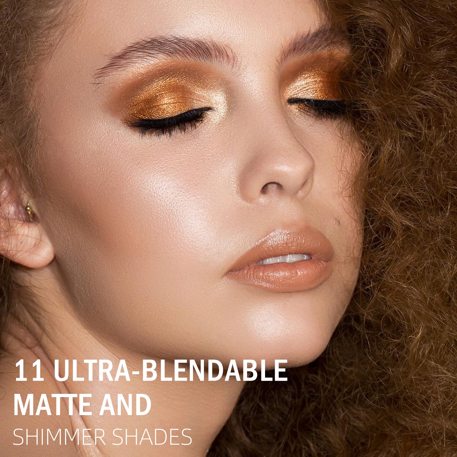 PROFESSIONAL MAKEUP Long Lasting Waterproof Eyeshadow Palette - 11 Ultra-Pigmented Shimmer & Matte Shades, Warm Neutral Naked & Brown Colors with Mirror - Blendable Multi-Purpose Eyeshadow for Day & Night Makeup Looks
