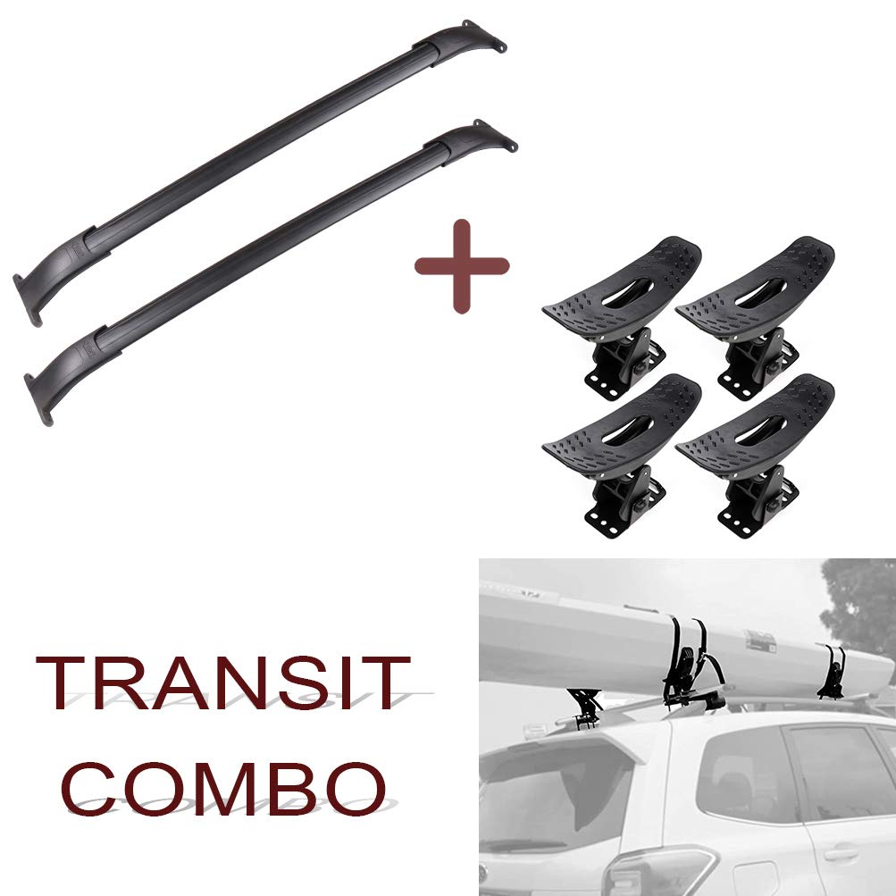 Aintier Universal Cross Bar Roof Rack & Kayak Carrier - Compatible with Cadillac Escalade 2015-2020, Chevrolet Suburban 2015-2020 & Tahoe 2015-2020 - Heavy Duty Roof Top Cargo Carrier Set for SUVs - Perfect for Camping, Road Trips & Outdoor Adventures