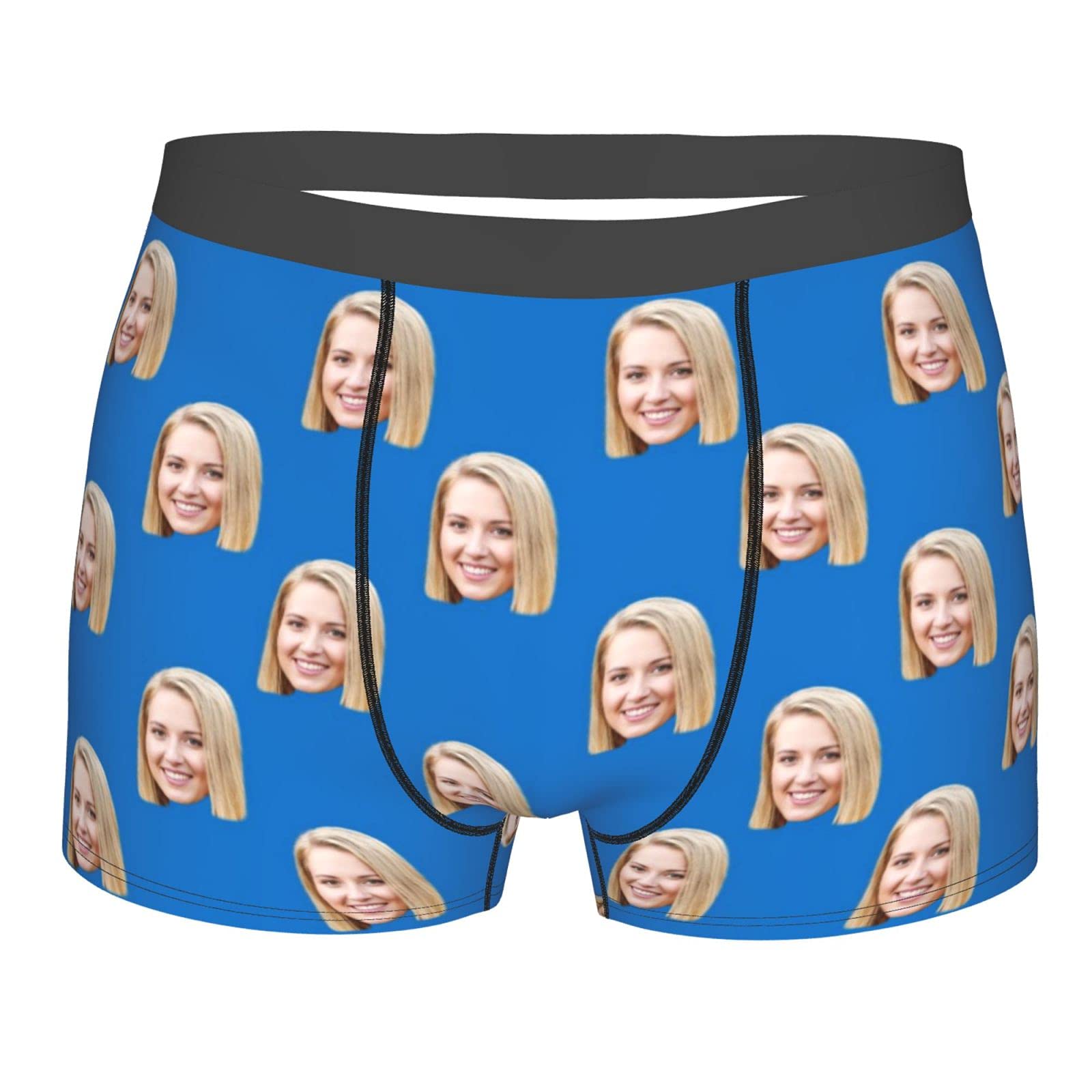 Custom Photo Boxer Briefs for Men - Personalized Underwear with Wife's Face Print - Funny & Romantic Gift for Husband or Boyfriend - Perfect for Anniversaries, Valentine's Day & Special Occasions
