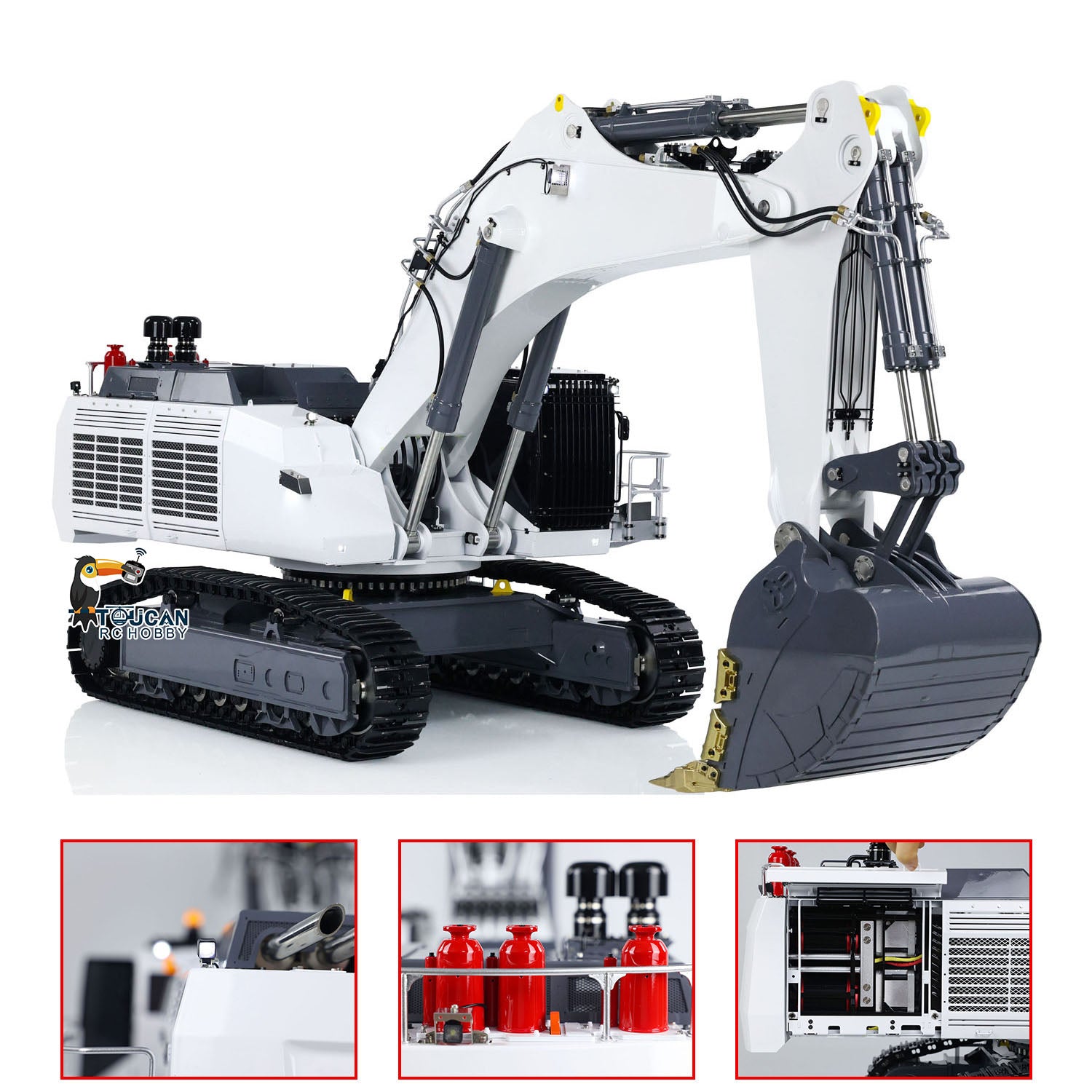 LESU AOUE 9150 1/14 Scale RC Hydraulic Excavator with Double Pump & Light System - Heavy Duty Backhoe Shovel Construction Vehicle for Adults & Kids - Perfect for Construction Simulation, RC Hobbyists & Collectors