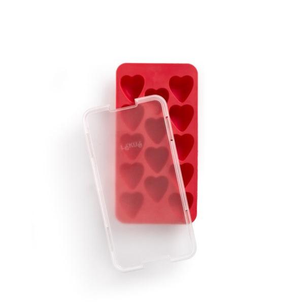 Heart-Shaped Ice Cube Tray with Lid - Perfect for Cocktails, Romantic Dates & Party Decorations