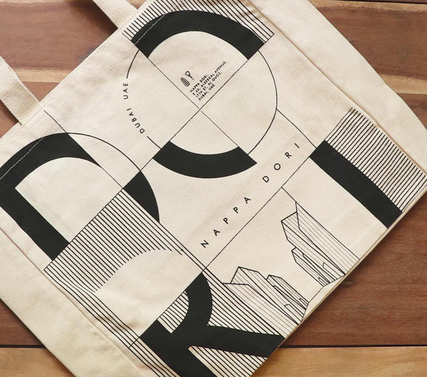 Stylish Canvas Tote Bag for Women - Durable & Eco-Friendly Shopping Bag - Perfect for Groceries, Beach, Work & Travel (Dubai Inspired Design)