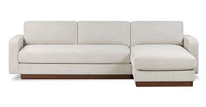 Cambio 115 Reversible Chaise Sectional Sofa - Modern L-Shaped Couch with Reversible Chaise Lounge, Upholstered in Soft Fabric - Perfect for Living Room, Family Room & Home Theater Seating