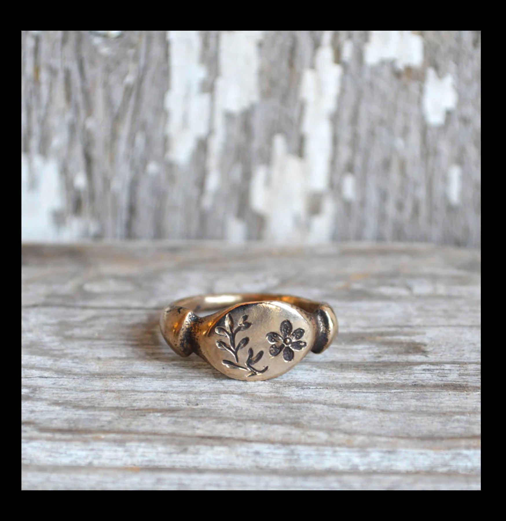 Purslane Botanical Ring - Dainty Floral Jewelry for Women, Boho Nature-Inspired Silver or Gold Plated Ring - Perfect for Weddings, Parties & Everyday Wear
