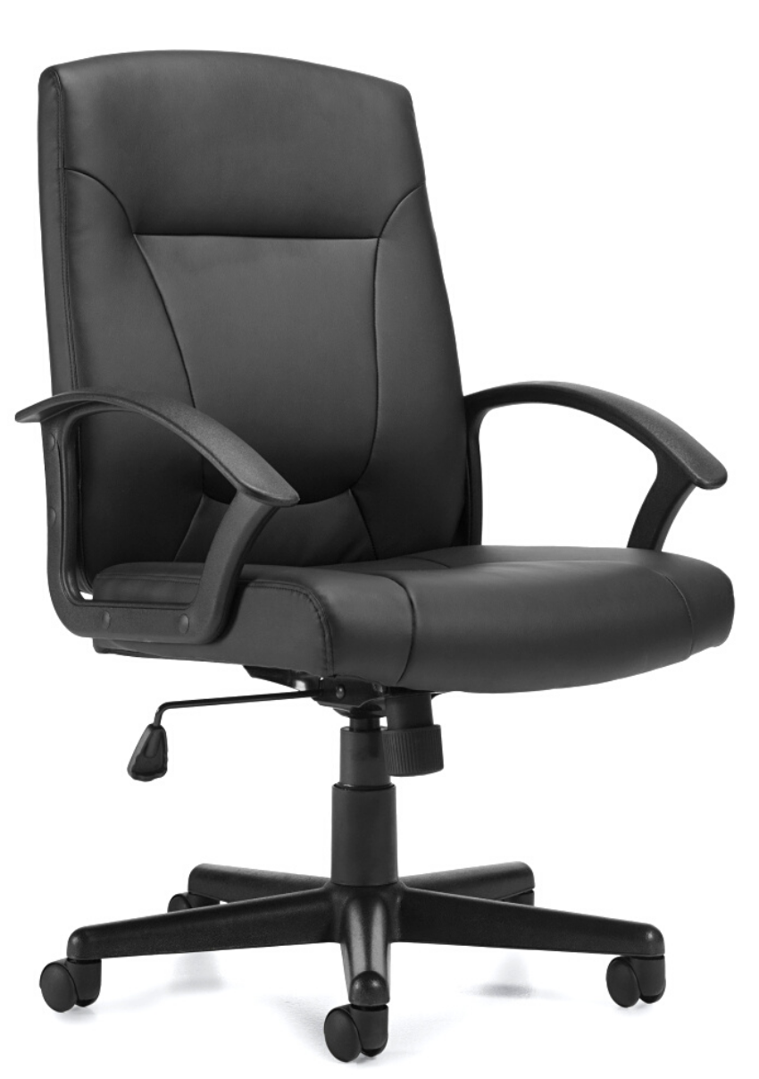 Premium Black Leather Luxhide Tilter Chair by OTG (OTG11776B) - Ergonomic Office Chair for Home & Executive Workspaces