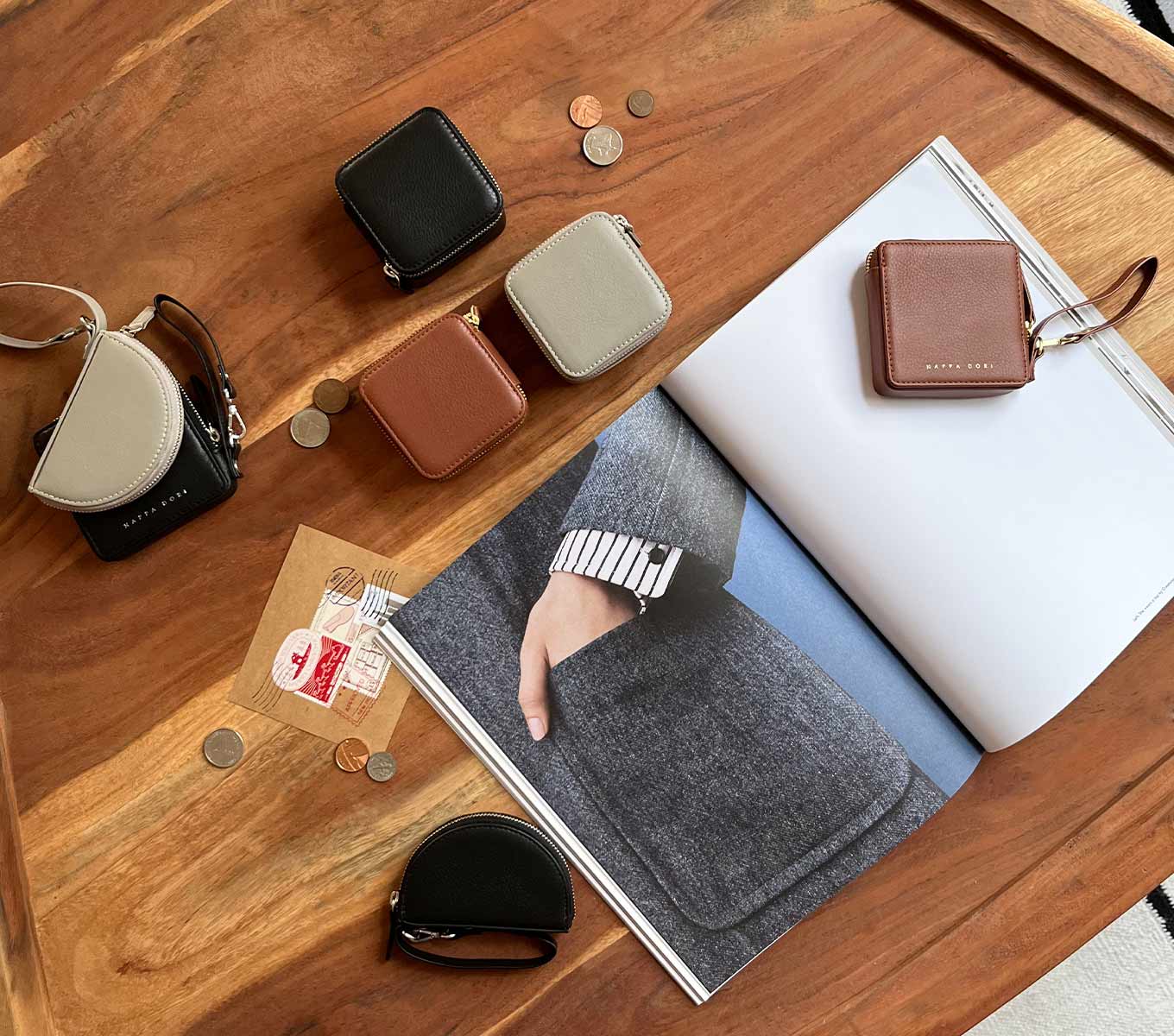 Premium Leather Arc Pouch - Slim & Durable Wallet for Men & Women | RFID Blocking | Perfect for Travel, Business & Everyday Use