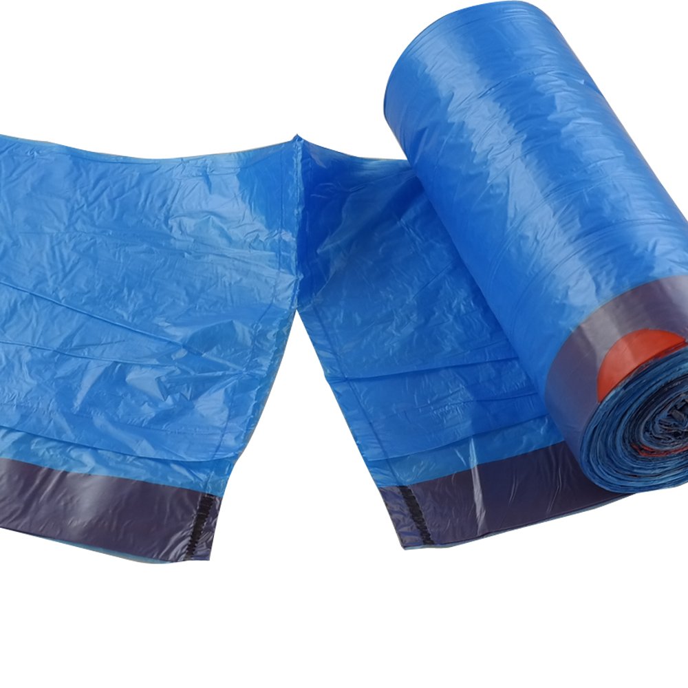 8 Gallon Drawstring Trash Bags - Heavy Duty Blue Garbage Bags for Kitchen, Bathroom & Outdoor Use | Leakproof & Tear Resistant
